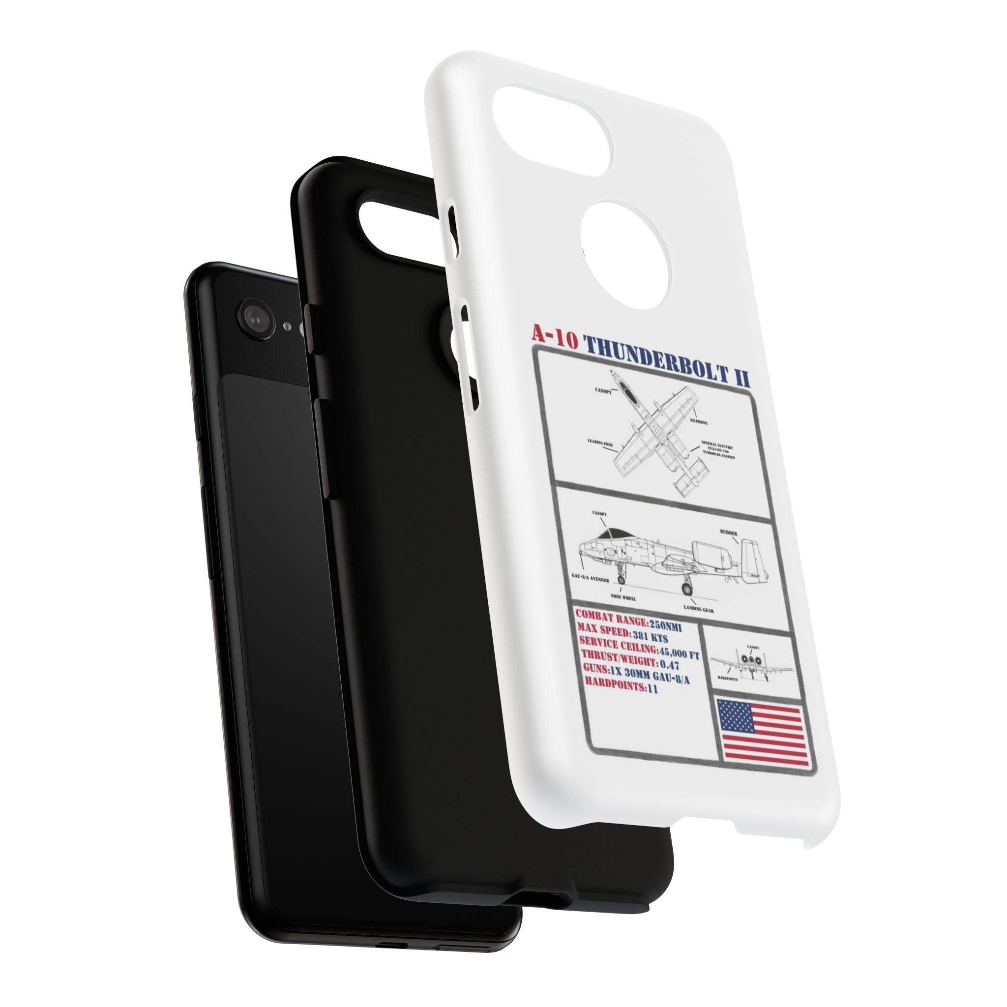 A-10 Thunderbolt Schematic edition phone case (USAF Colour-Way)