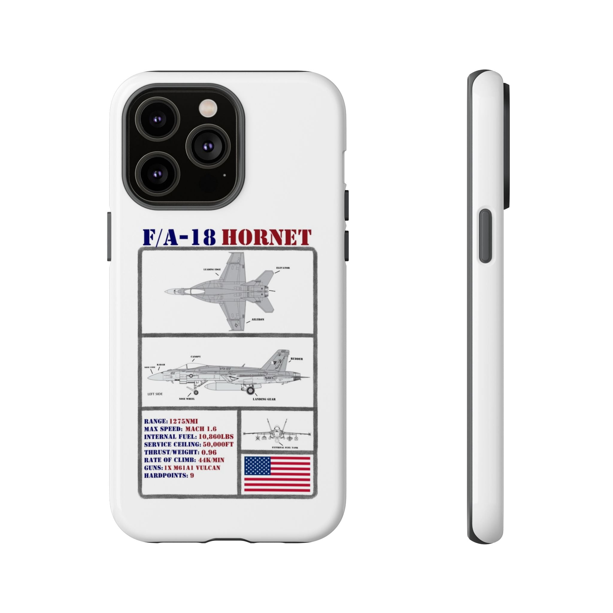 F/A-18 Hornet Schematic edition phone case (USAF Colour-Way)