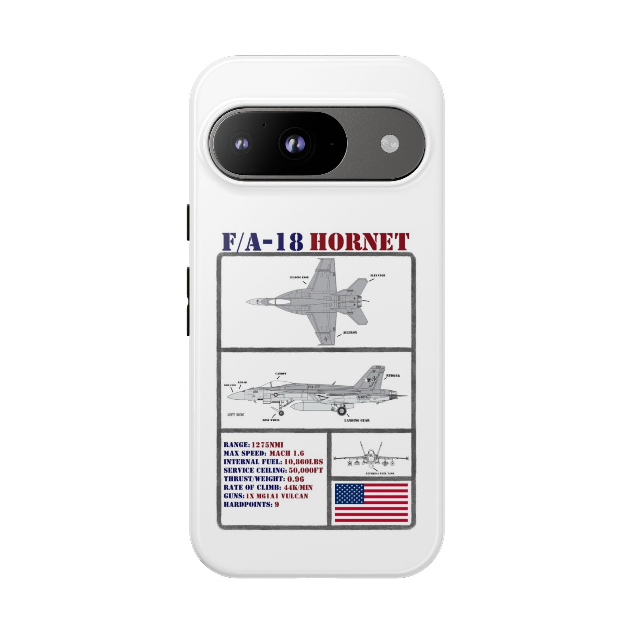 F/A-18 Hornet Schematic edition phone case (USAF Colour-Way)