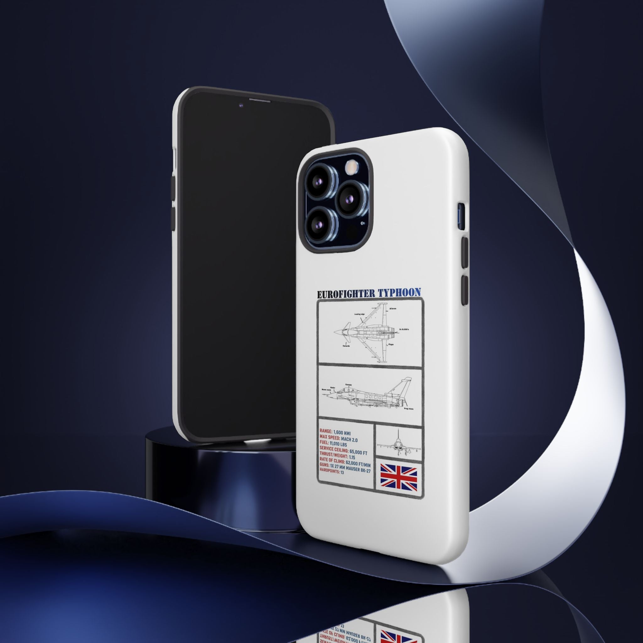Eurofighter typhoon Schematic edition phone case (RAF Colour-Way)