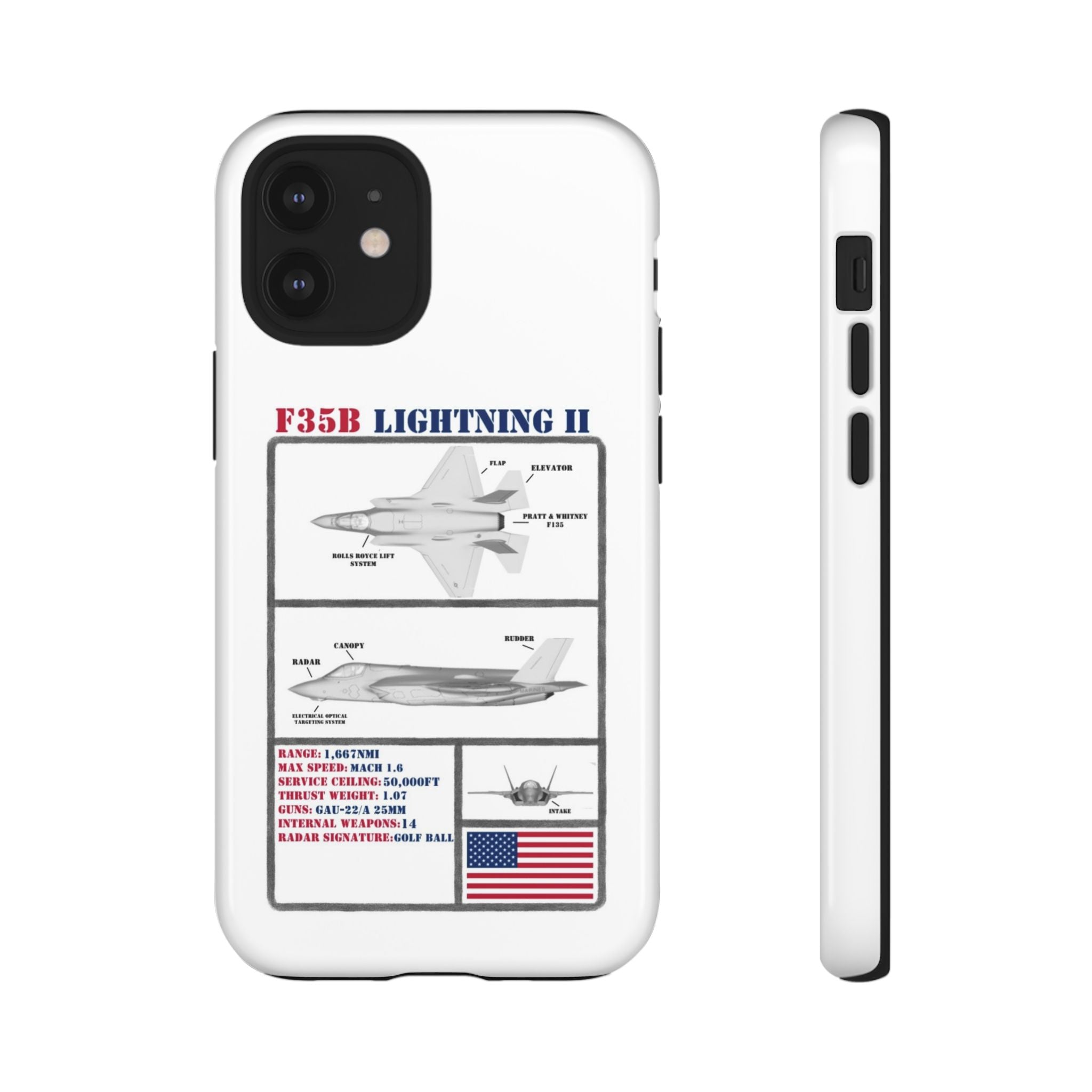 F-35 Lightning II Schematic edition phone case (USAF Colour-Way)