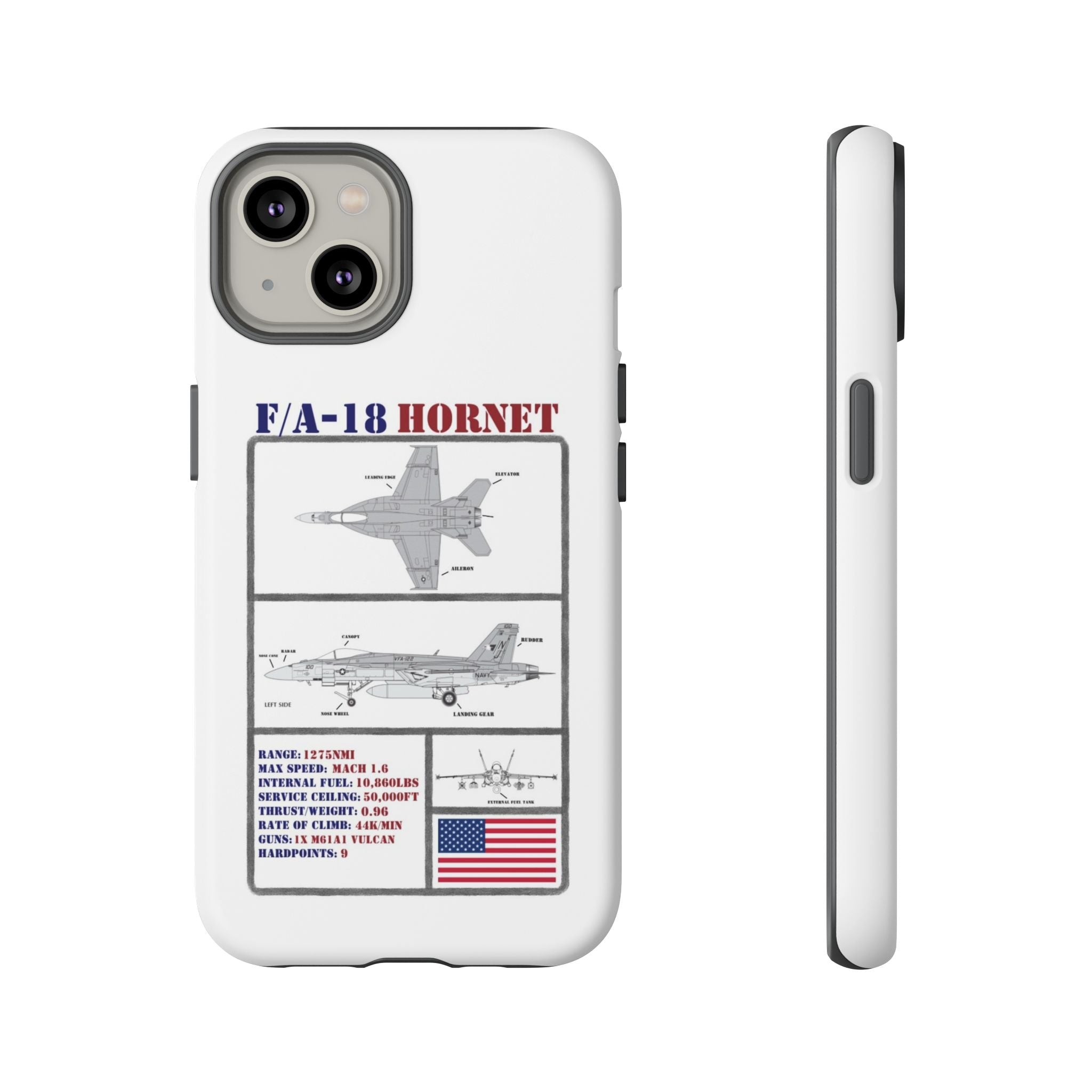 F/A-18 Hornet Schematic edition phone case (USAF Colour-Way)