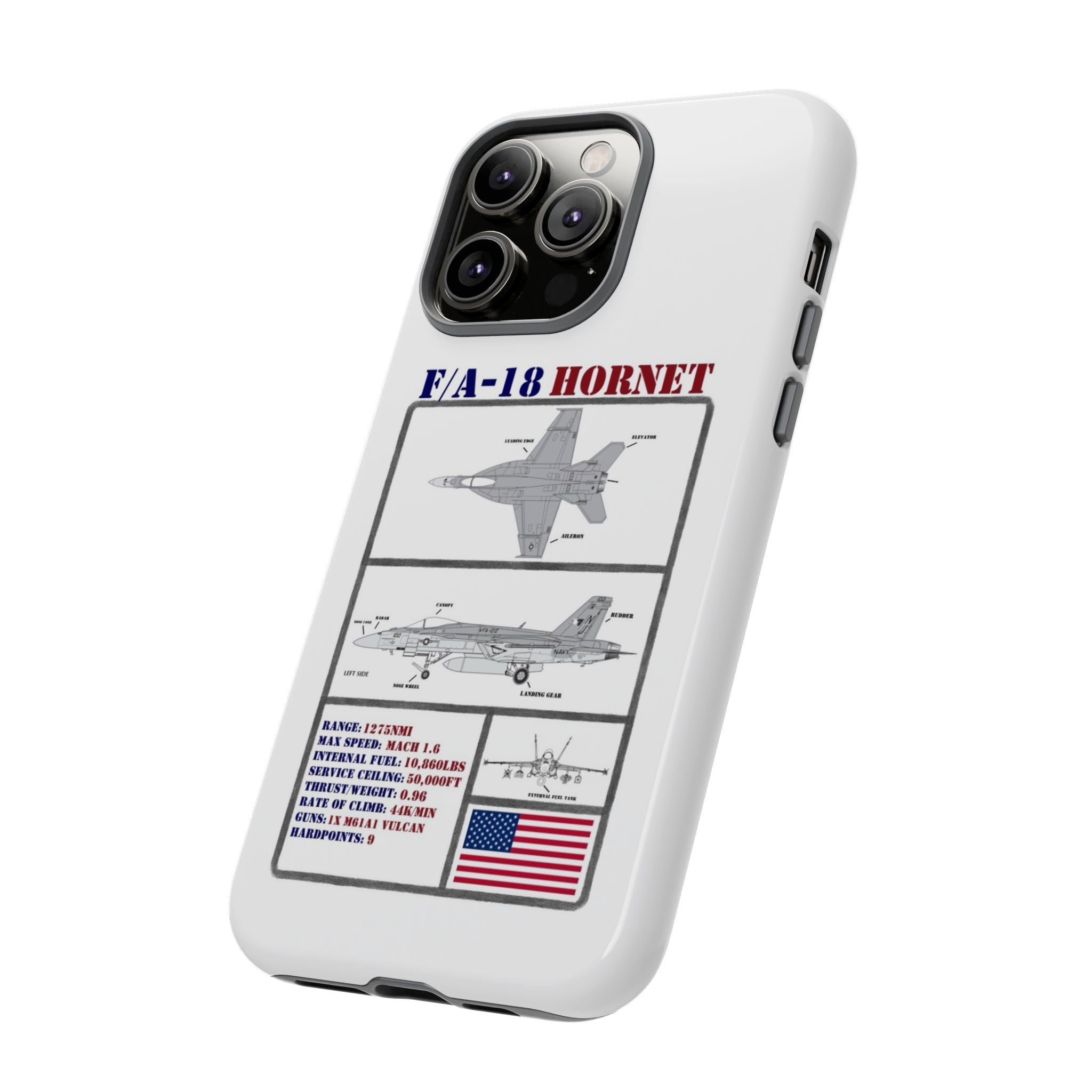 F/A-18 Hornet Schematic edition phone case (USAF Colour-Way)
