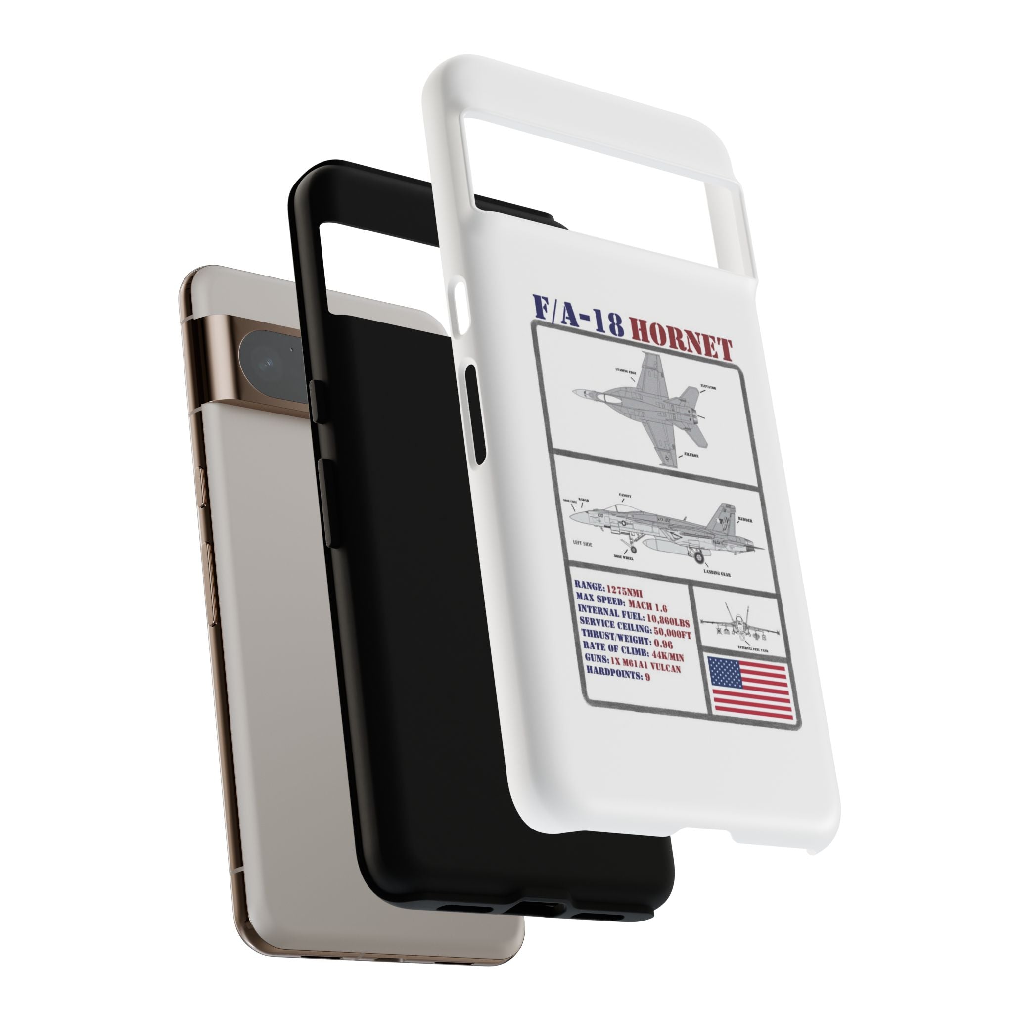 F/A-18 Hornet Schematic edition phone case (USAF Colour-Way)