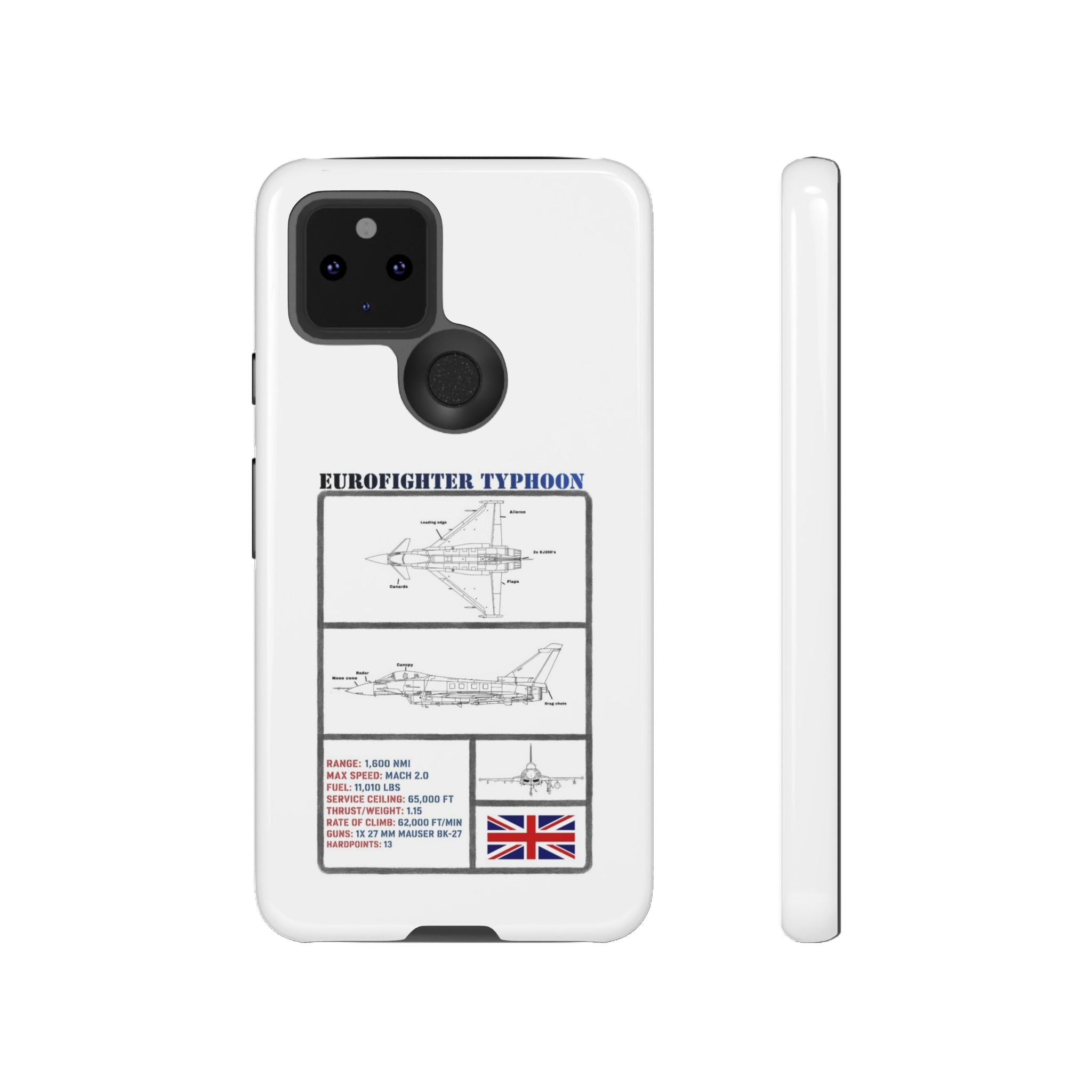 Eurofighter typhoon Schematic edition phone case (RAF Colour-Way)