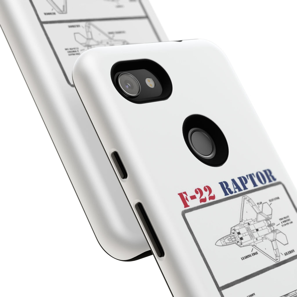 F-22 Raptor Schematic edition phone case (USAF Colour-Way)