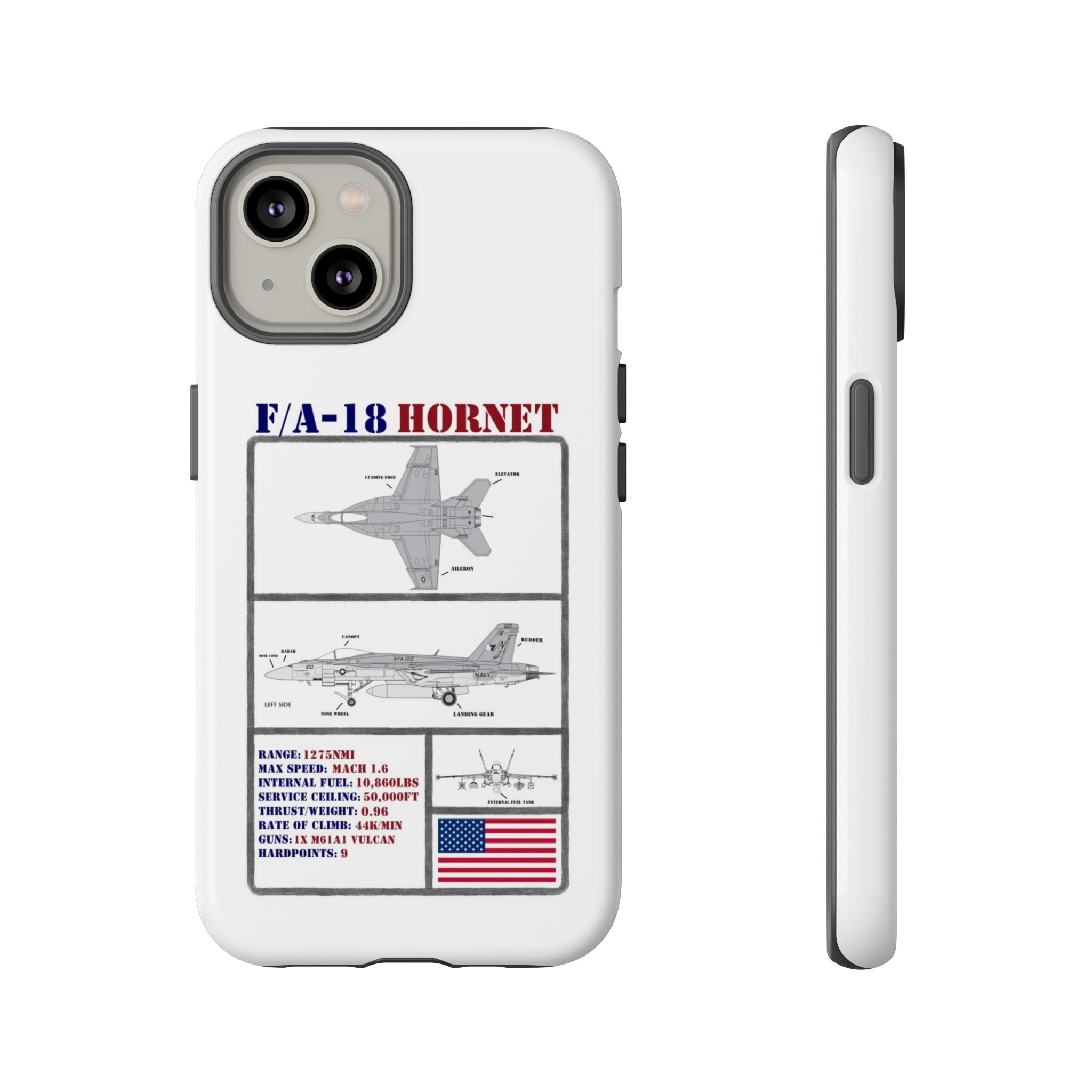 F/A-18 Hornet Schematic edition phone case (USAF Colour-Way)