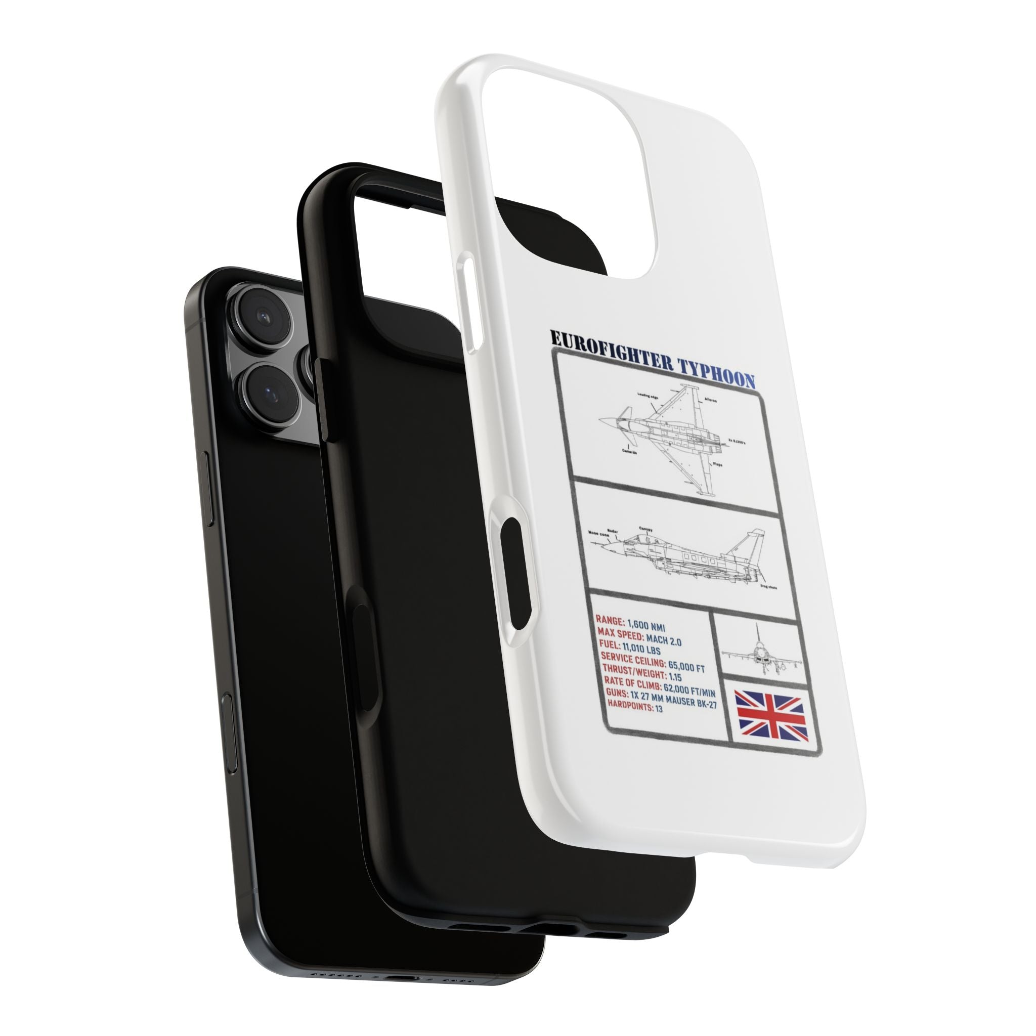 Eurofighter typhoon Schematic edition phone case (RAF Colour-Way)