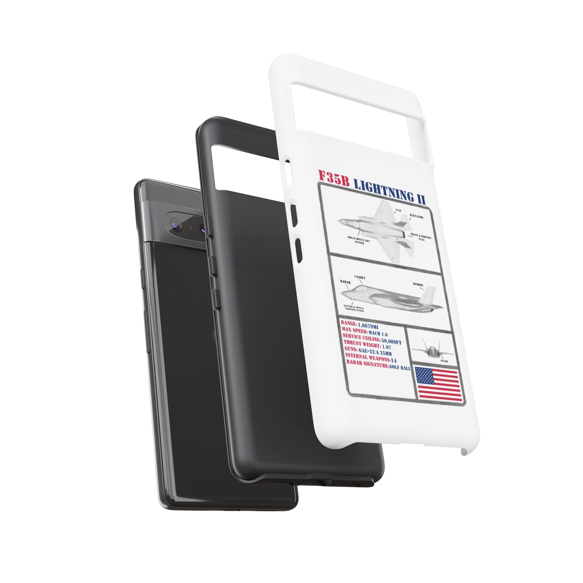 F-35 Lightning II Schematic edition phone case (USAF Colour-Way)