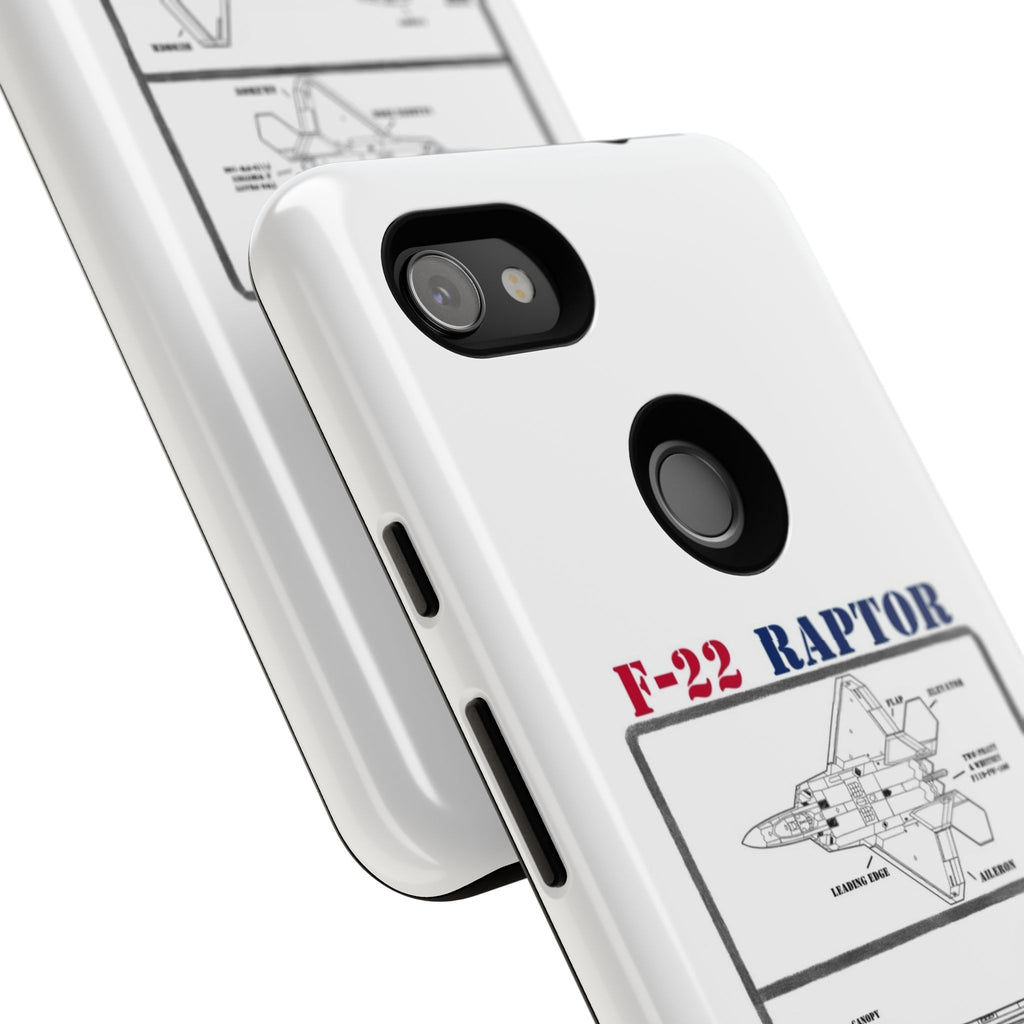 F-22 Raptor Schematic edition phone case (USAF Colour-Way)