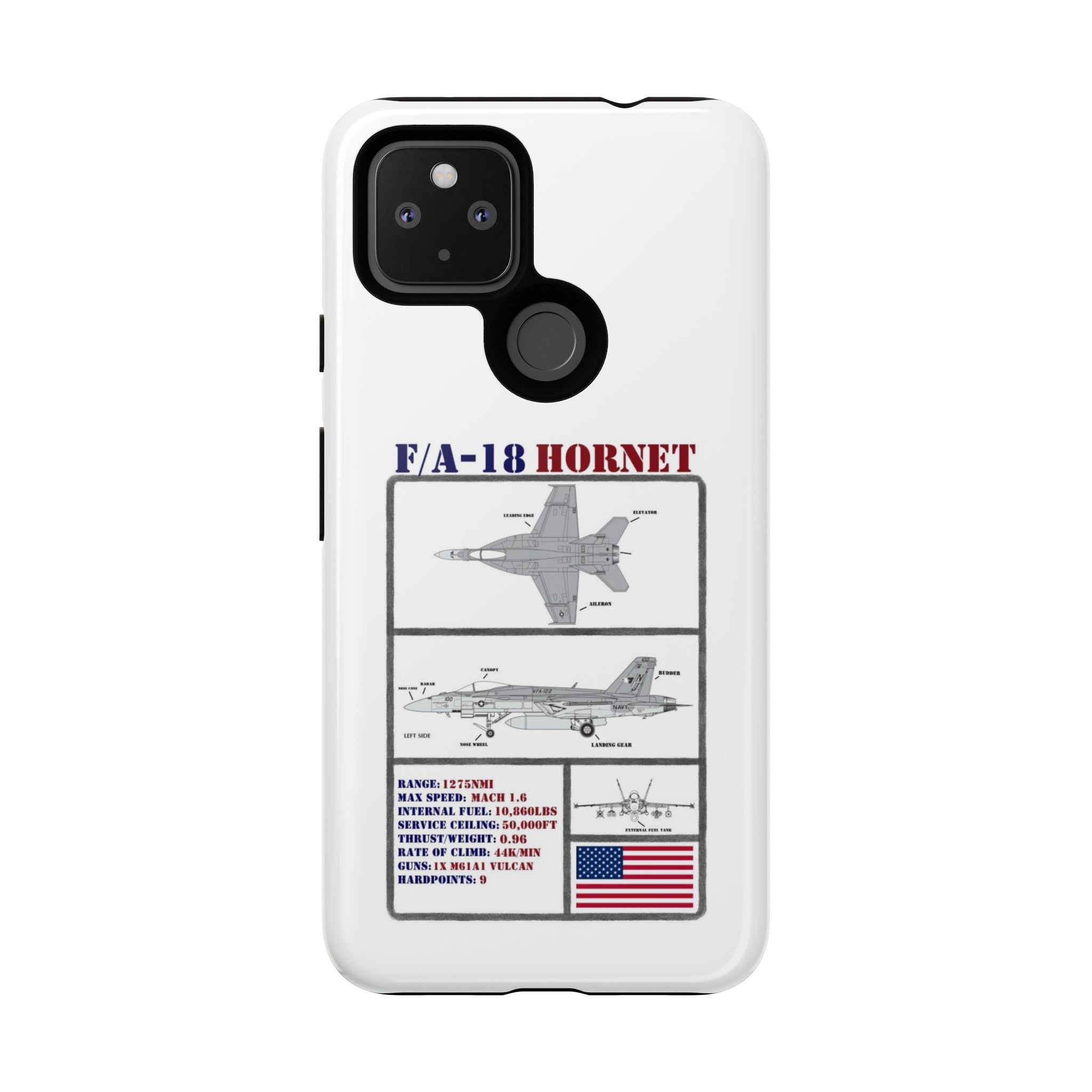 F/A-18 Hornet Schematic edition phone case (USAF Colour-Way)