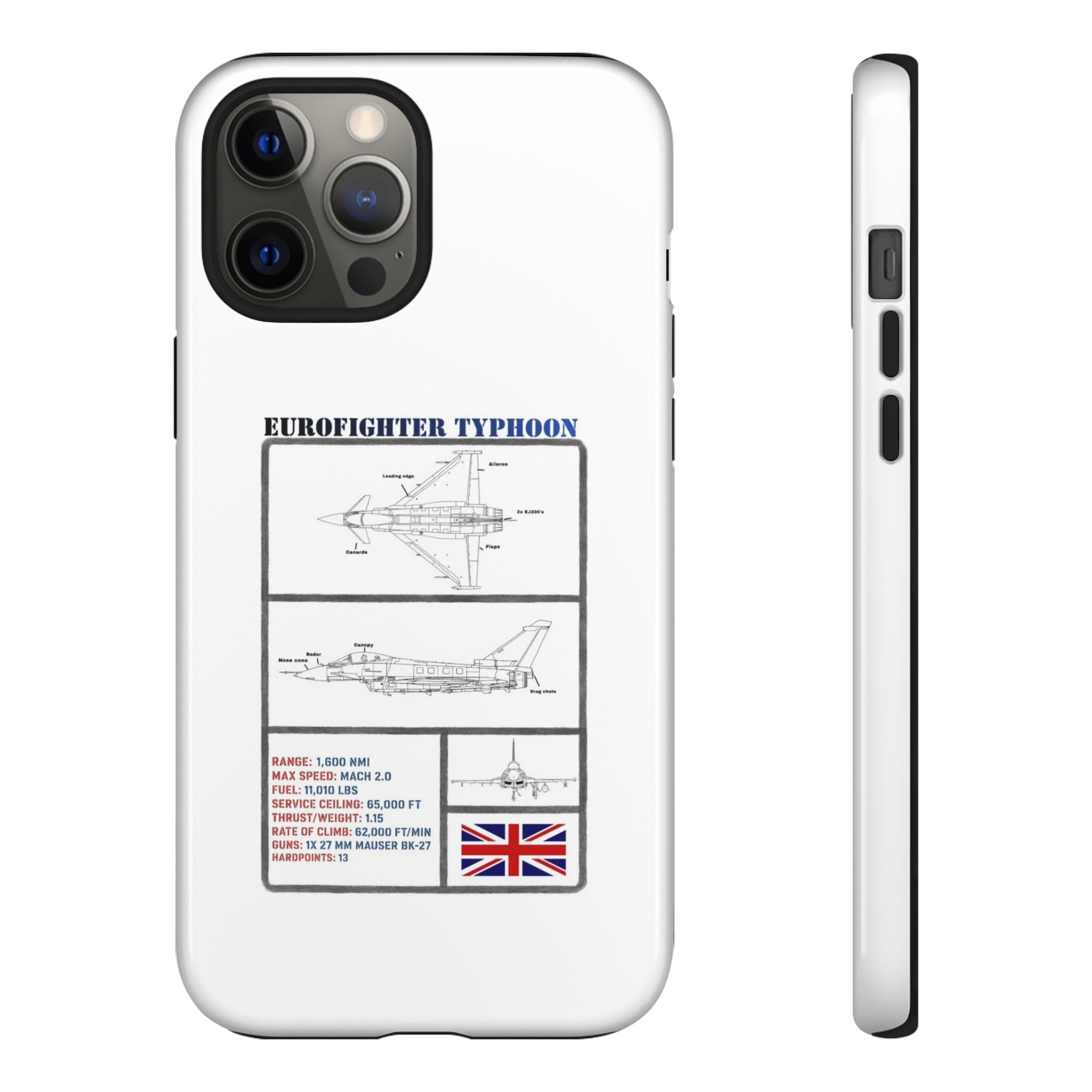 Eurofighter typhoon Schematic edition phone case (RAF Colour-Way)