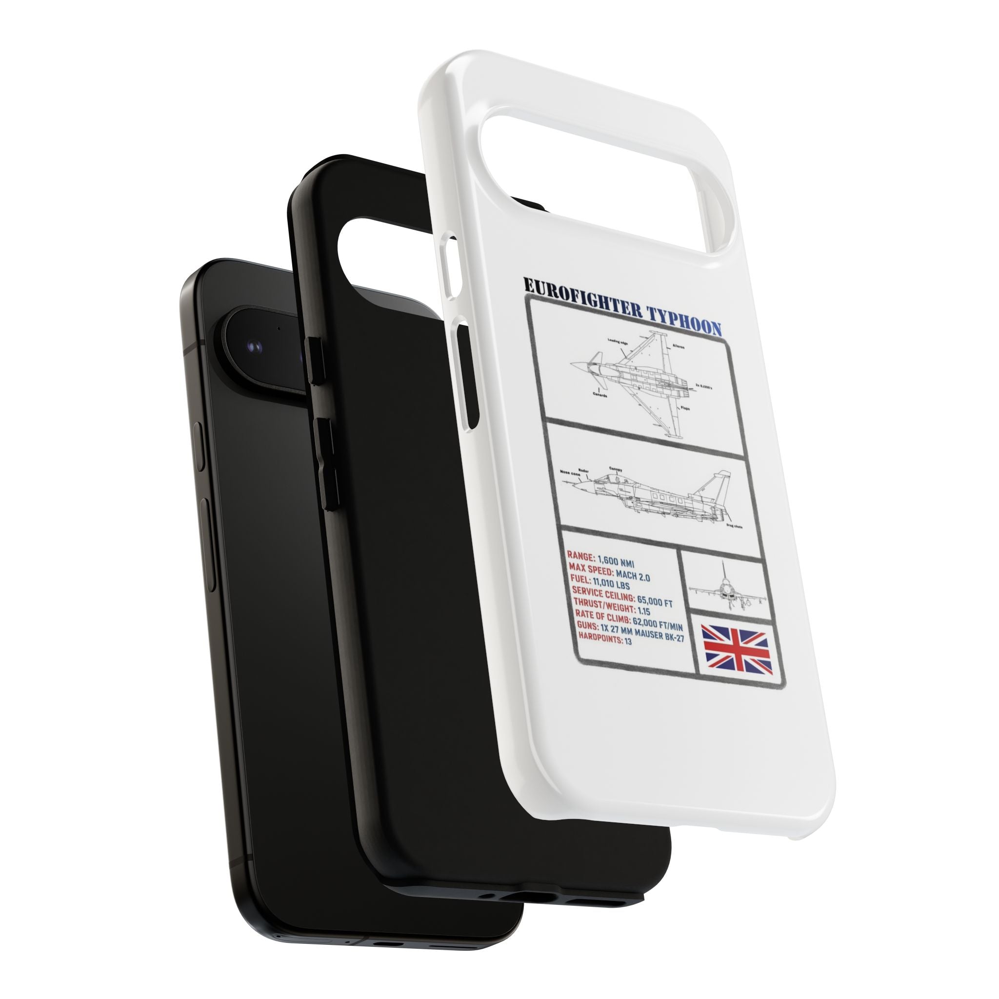Eurofighter typhoon Schematic edition phone case (RAF Colour-Way)