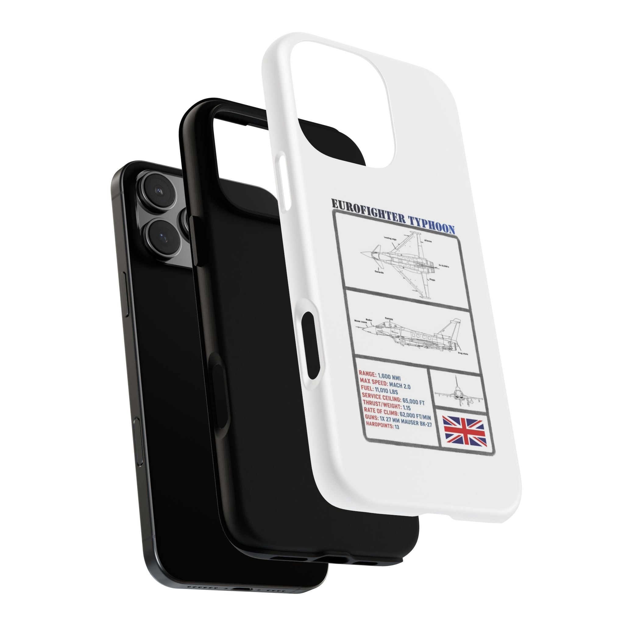 Eurofighter typhoon Schematic edition phone case (RAF Colour-Way)