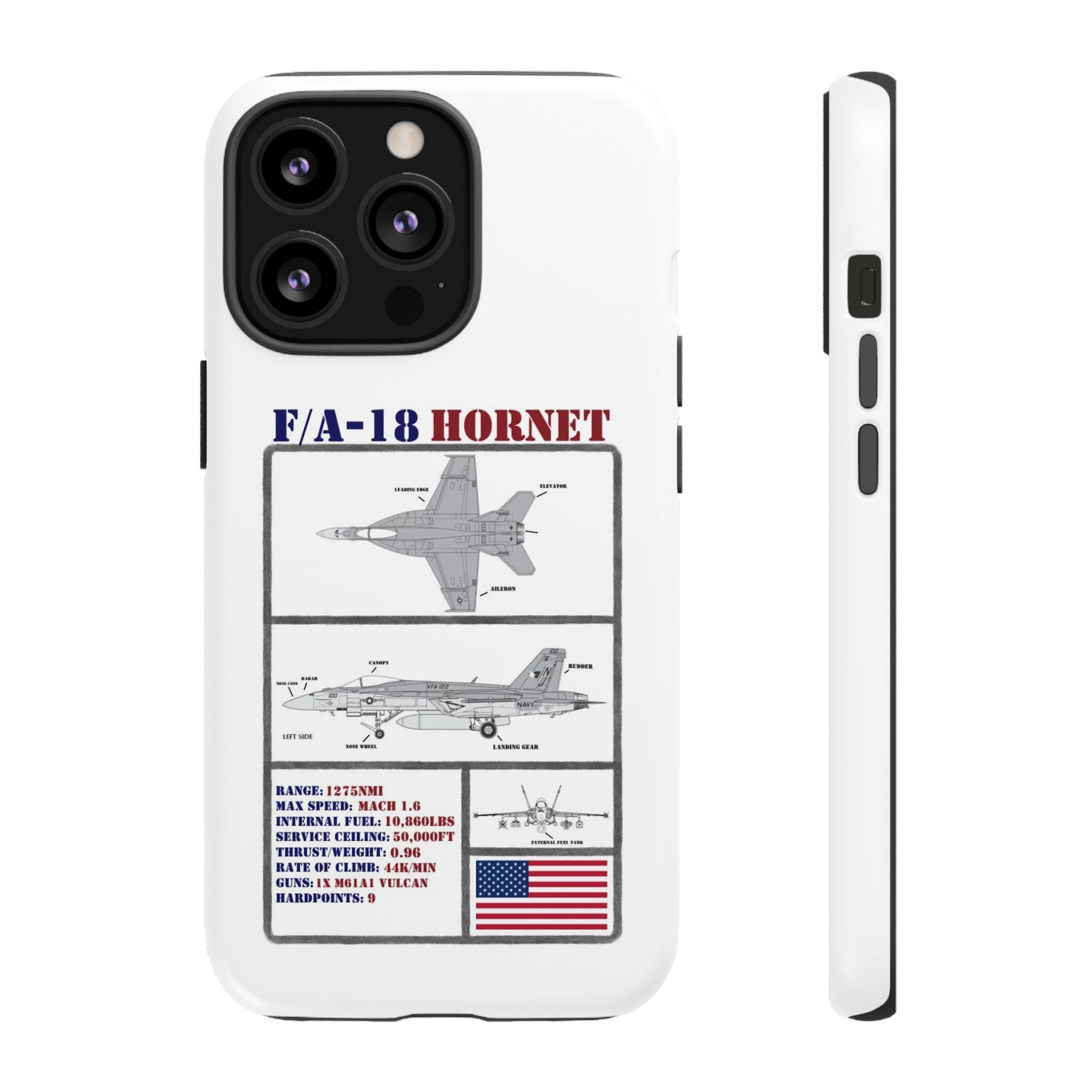F/A-18 Hornet Schematic edition phone case (USAF Colour-Way)