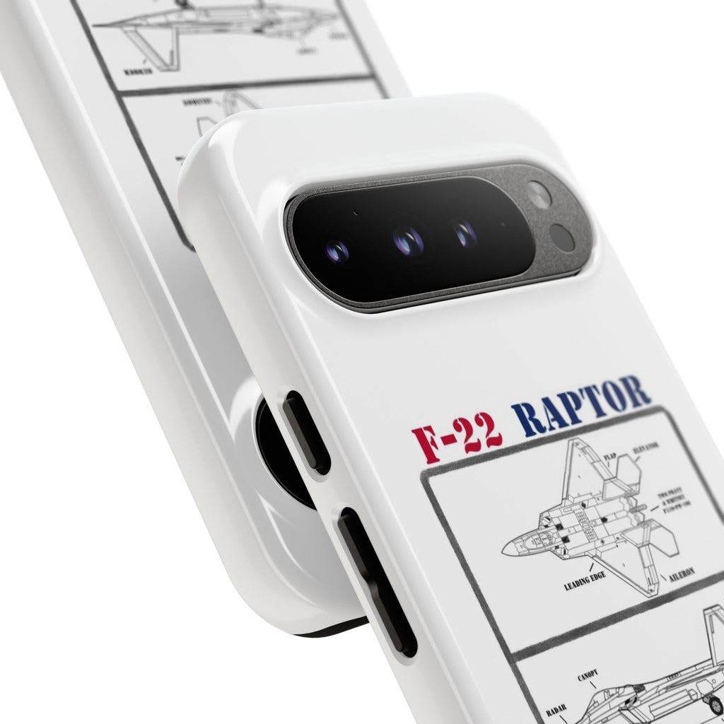F-22 Raptor Schematic edition phone case (USAF Colour-Way)