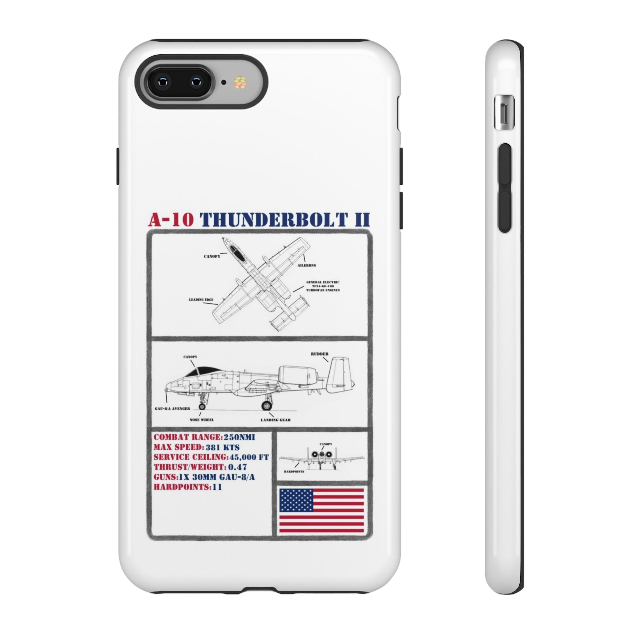 A-10 Thunderbolt Schematic edition phone case (USAF Colour-Way)