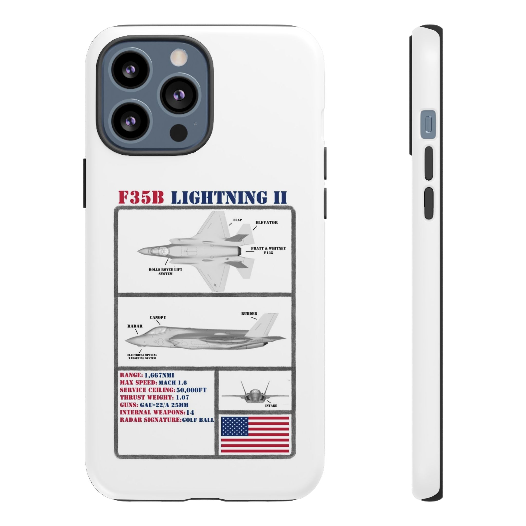F-35 Lightning II Schematic edition phone case (USAF Colour-Way)