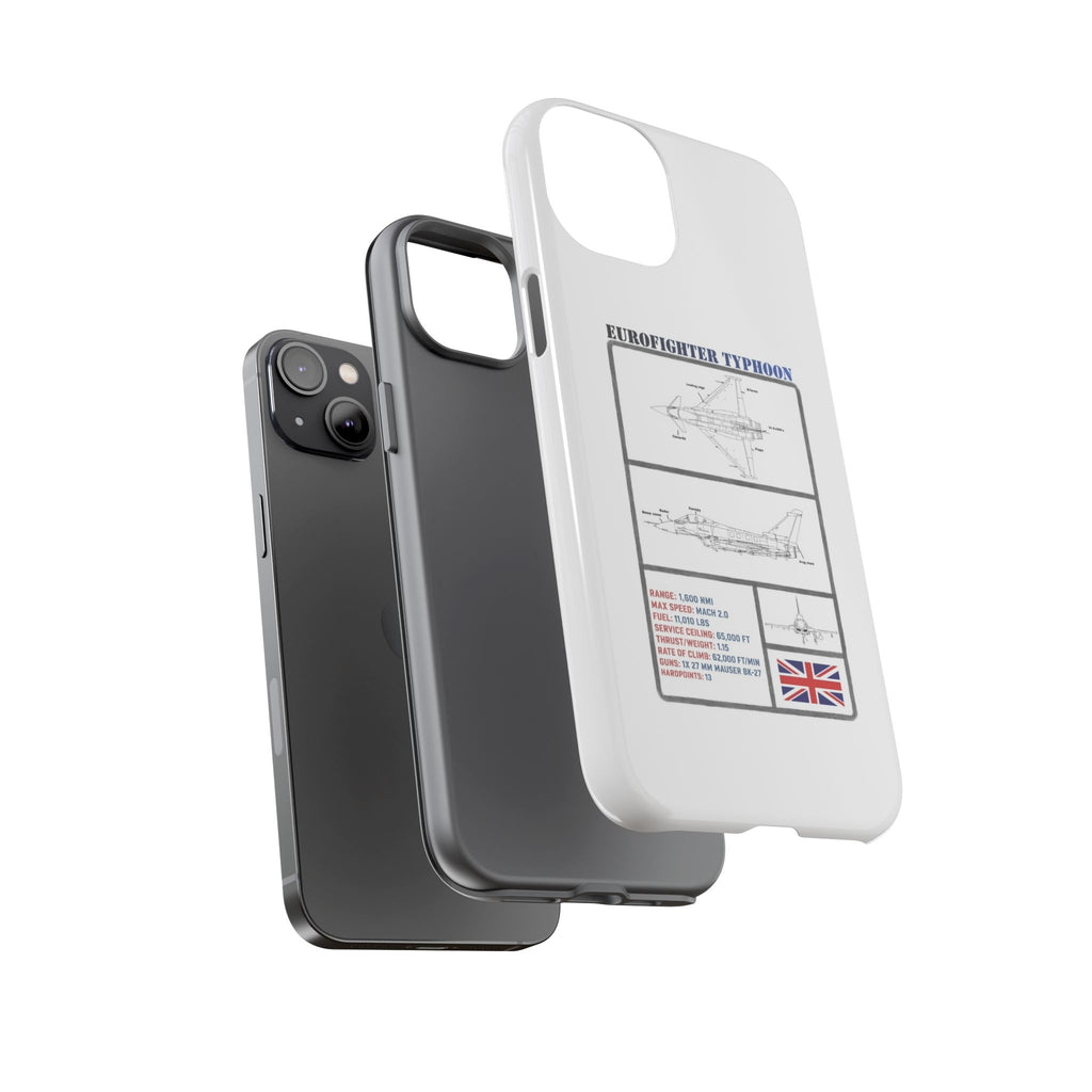 Eurofighter typhoon Schematic edition phone case (RAF Colour-Way)