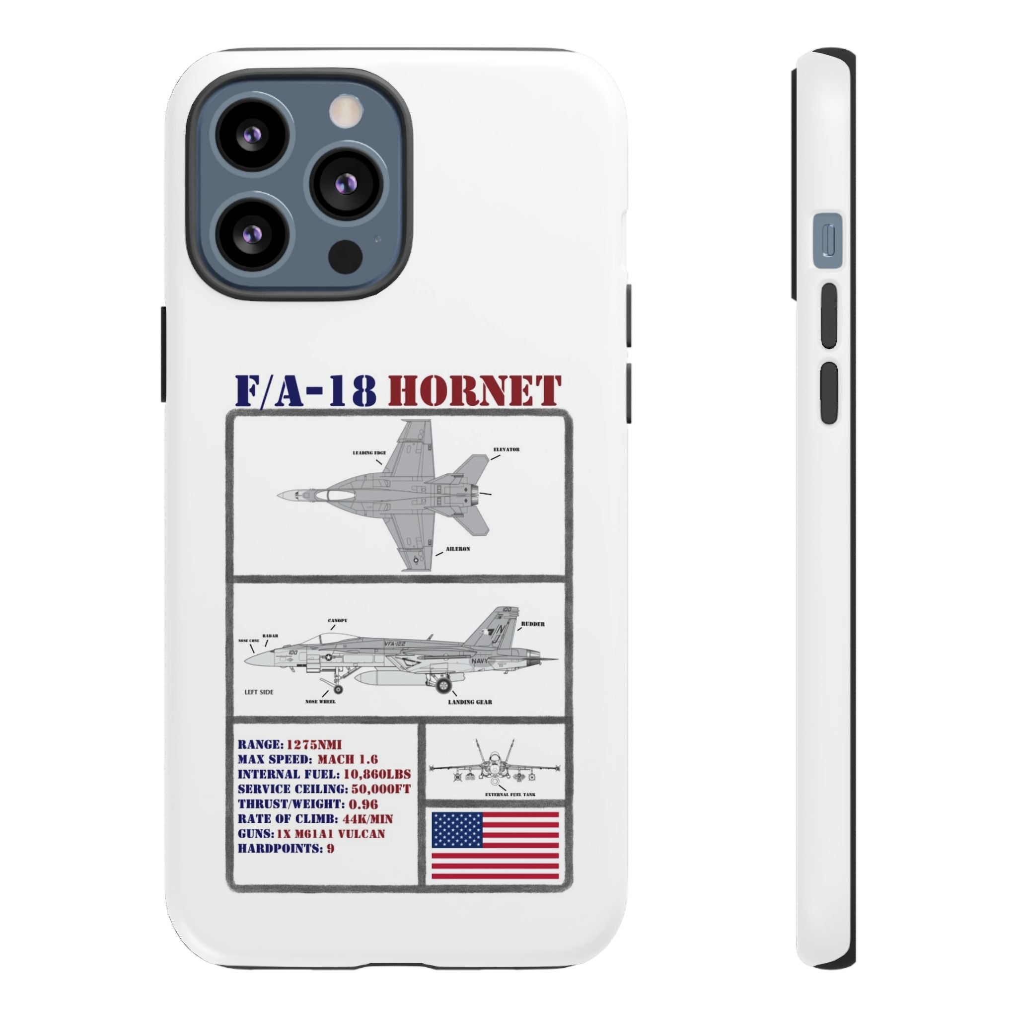 F/A-18 Hornet Schematic edition phone case (USAF Colour-Way)