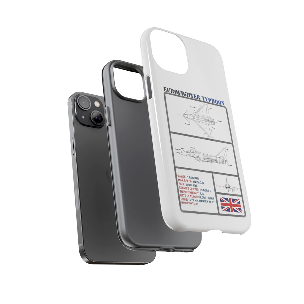 Eurofighter typhoon Schematic edition phone case (RAF Colour-Way)