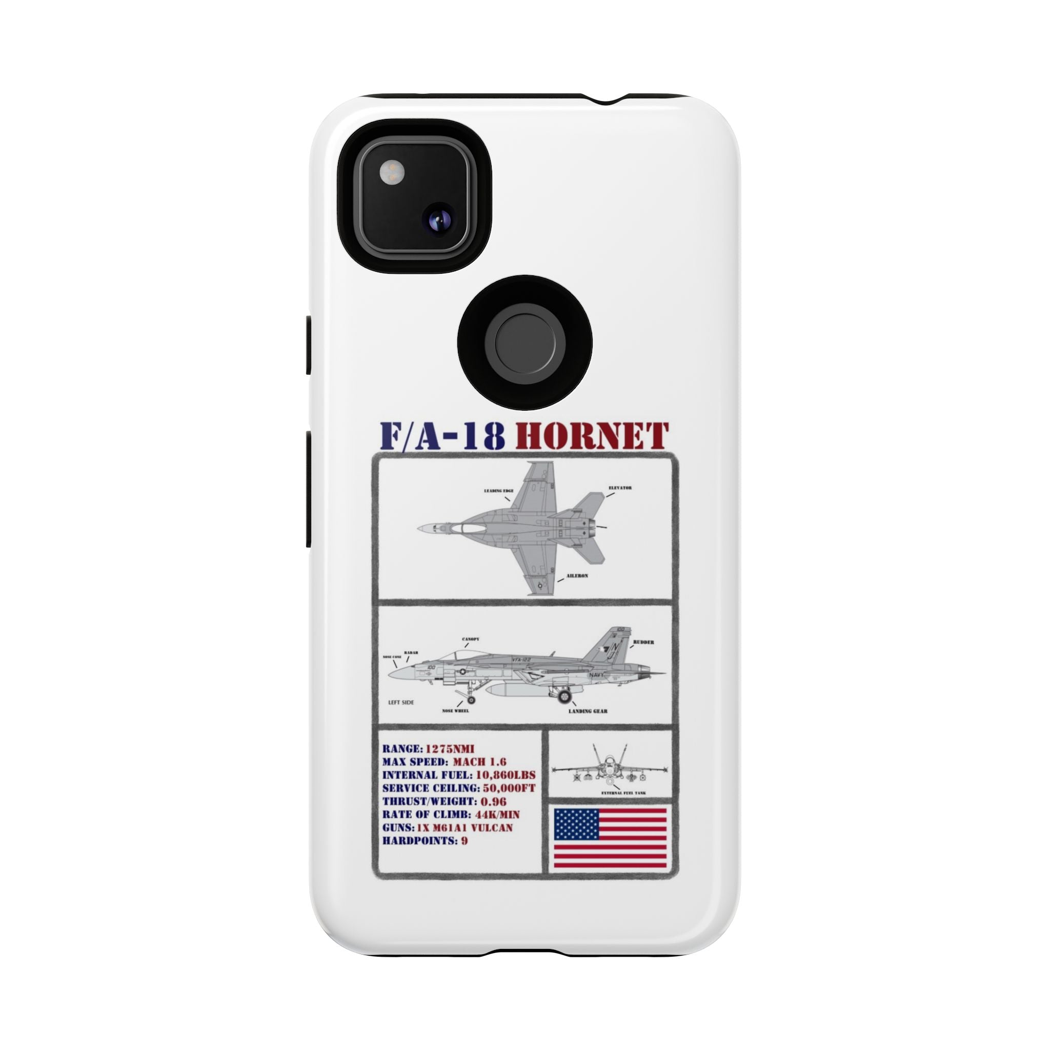 F/A-18 Hornet Schematic edition phone case (USAF Colour-Way)