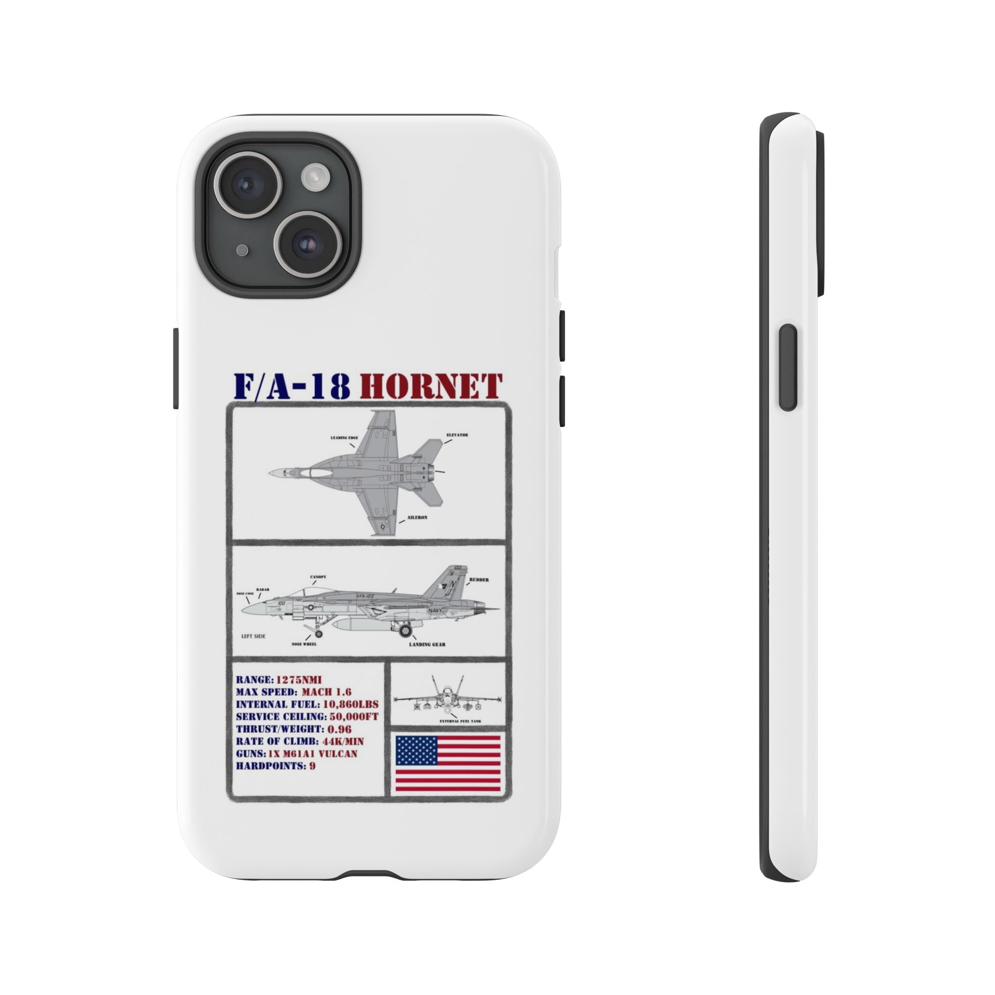 F/A-18 Hornet Schematic edition phone case (USAF Colour-Way)