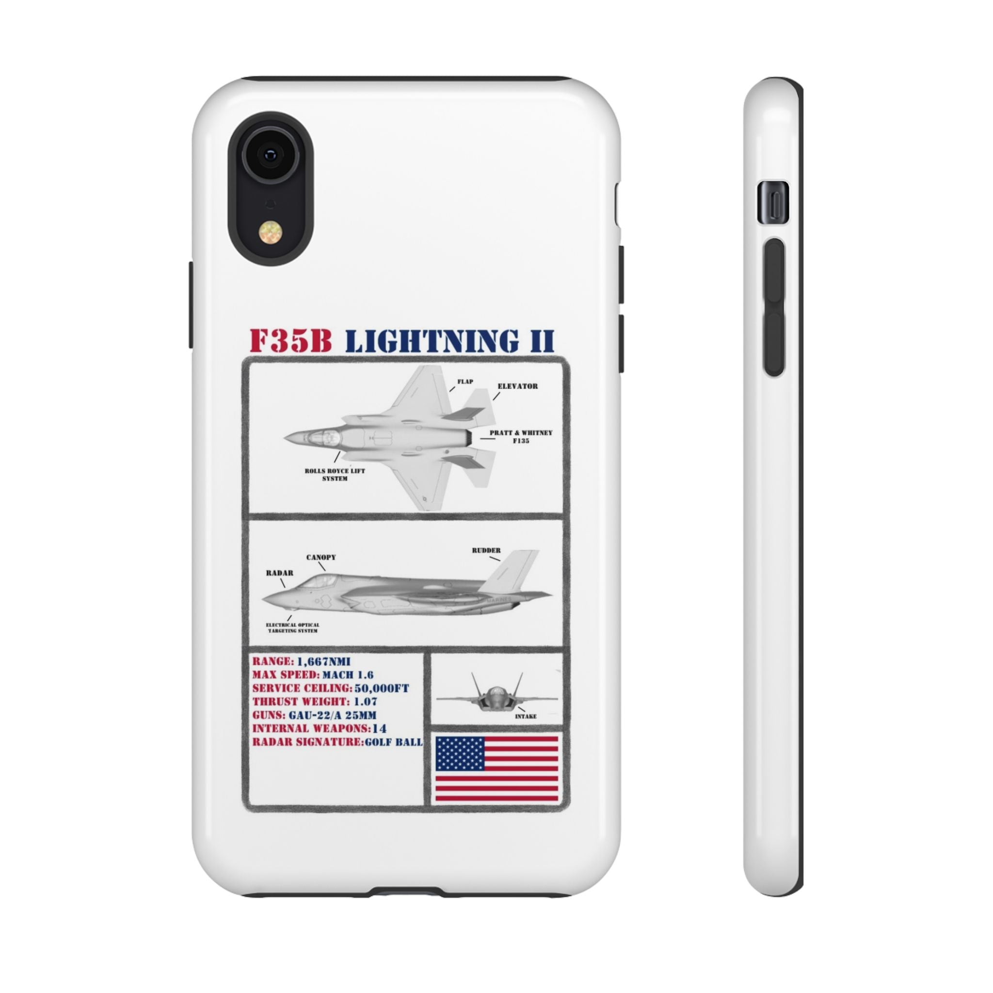 F-35 Lightning II Schematic edition phone case (USAF Colour-Way)