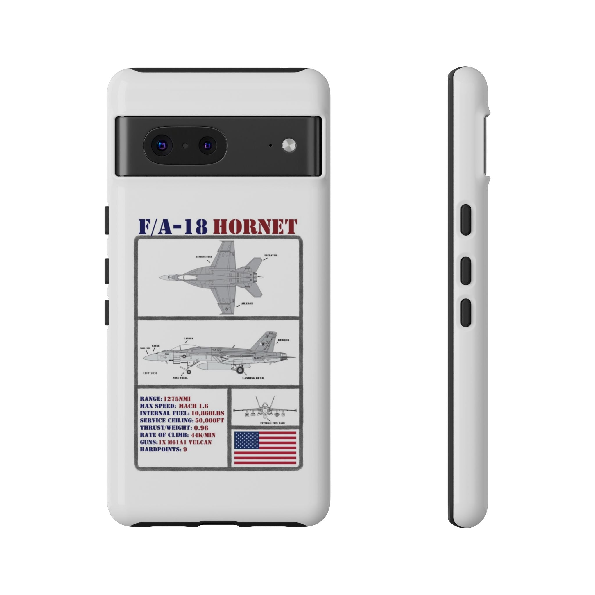 F/A-18 Hornet Schematic edition phone case (USAF Colour-Way)