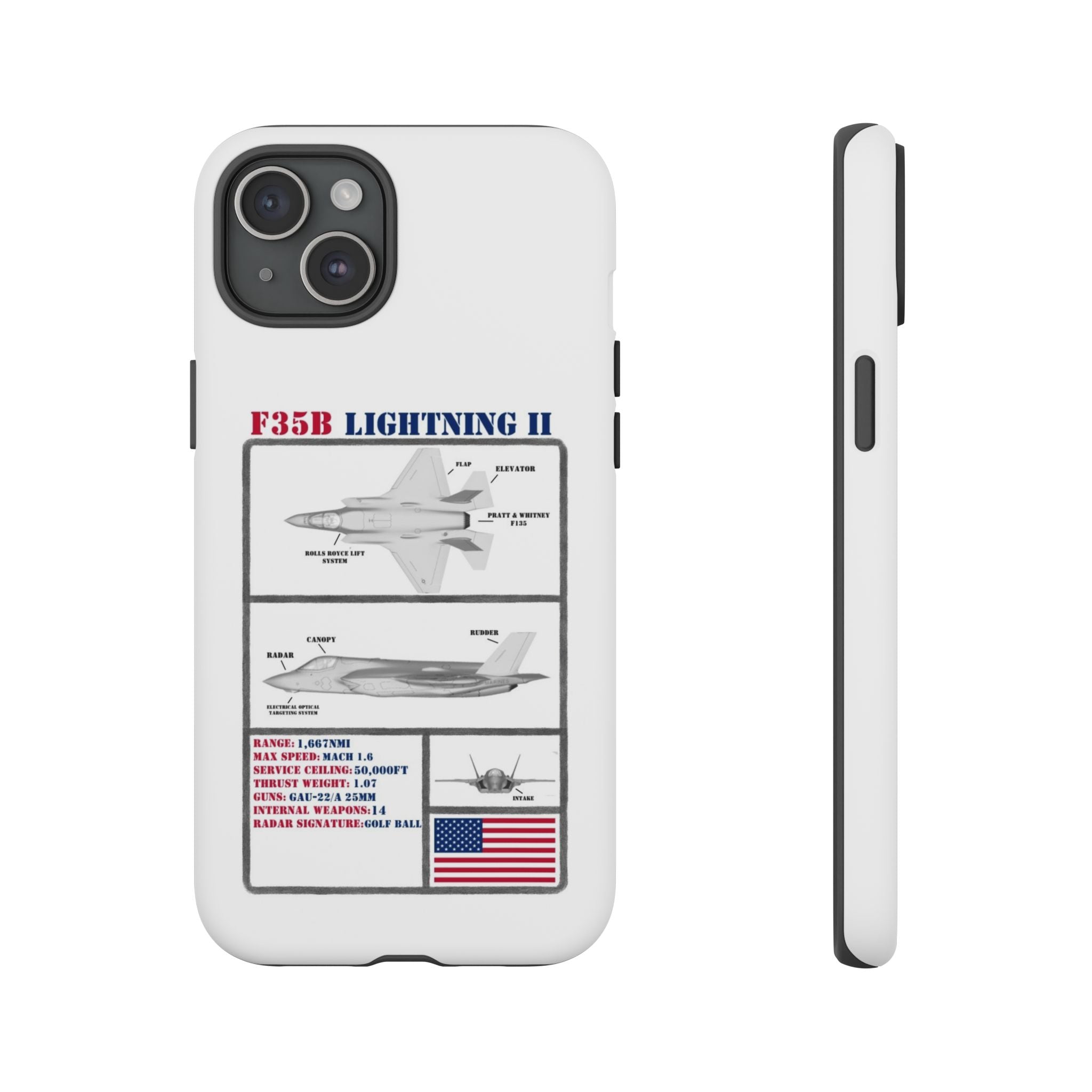 F-35 Lightning II Schematic edition phone case (USAF Colour-Way)