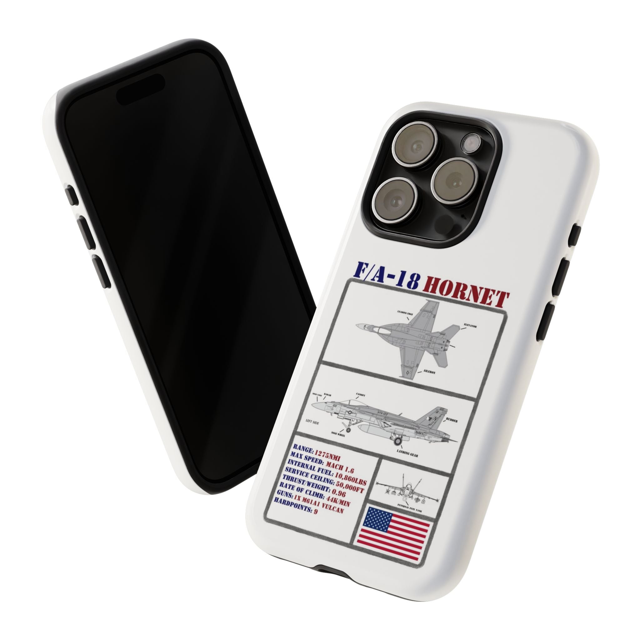 F/A-18 Hornet Schematic edition phone case (USAF Colour-Way)
