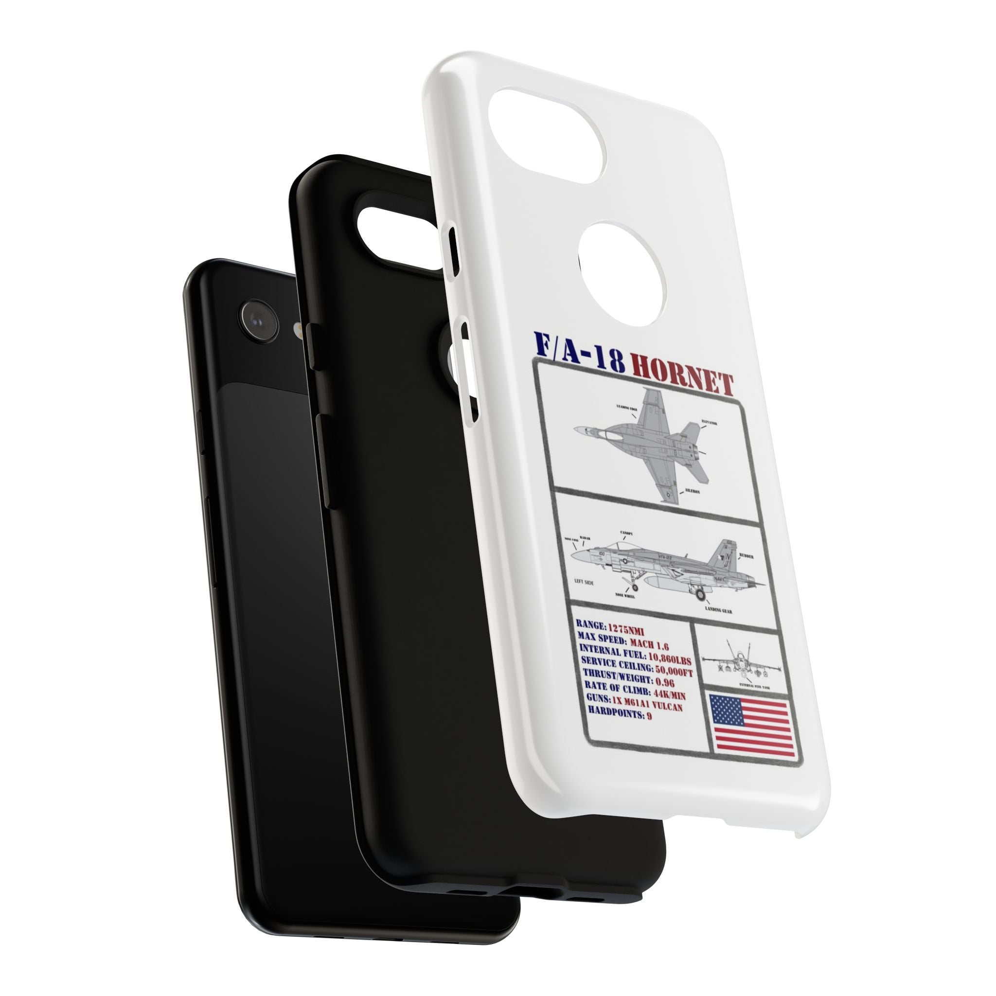 F/A-18 Hornet Schematic edition phone case (USAF Colour-Way)