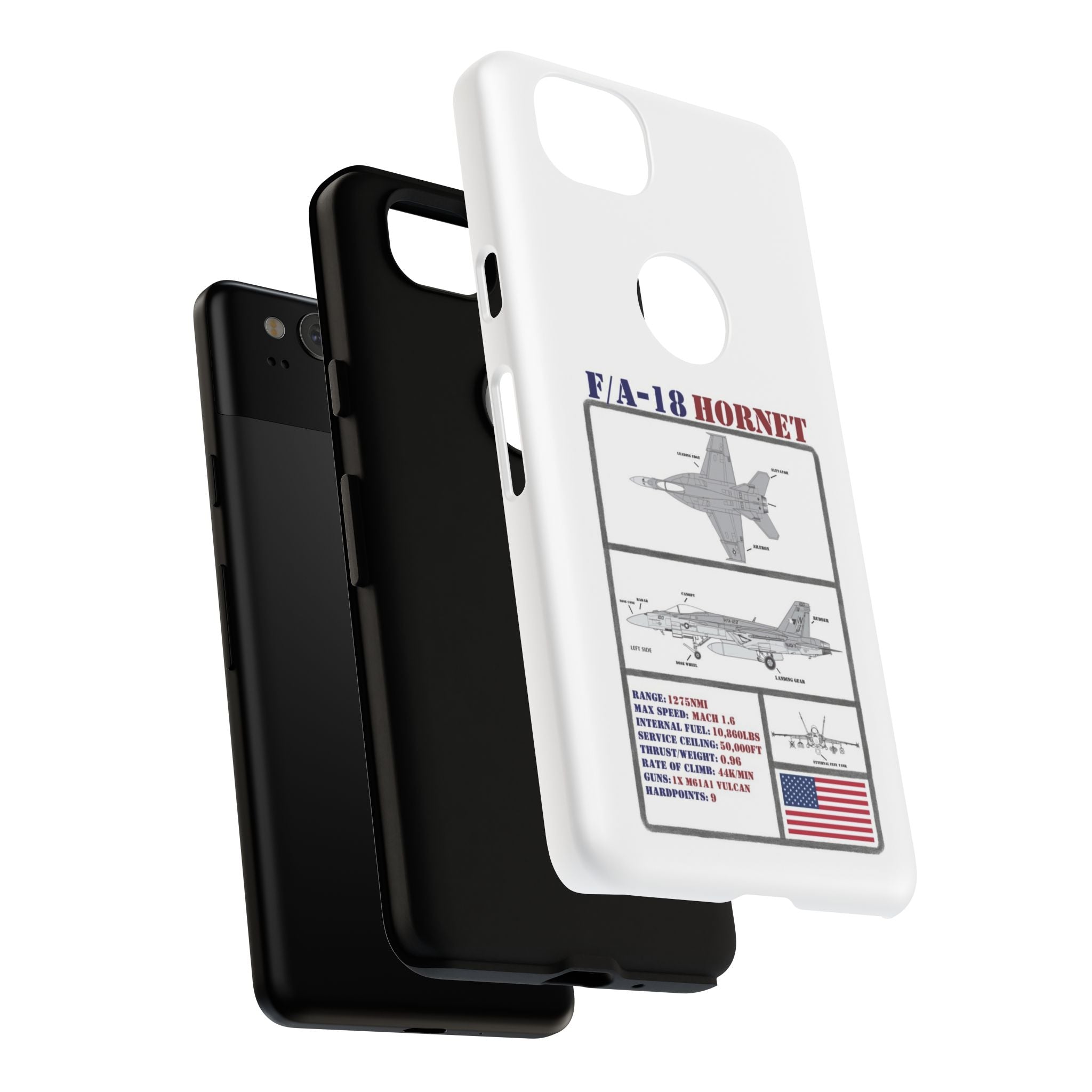 F/A-18 Hornet Schematic edition phone case (USAF Colour-Way)