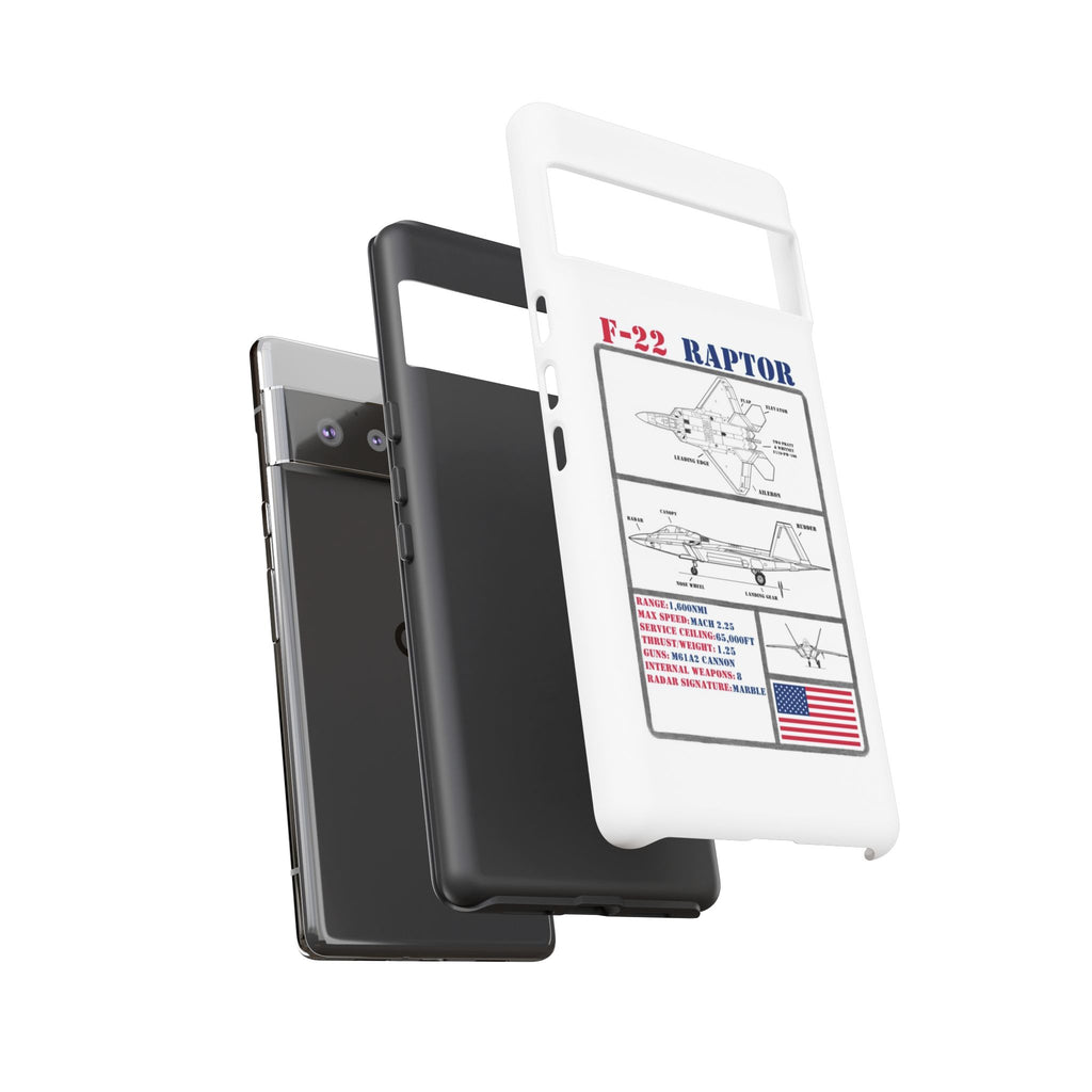 F-22 Raptor Schematic edition phone case (USAF Colour-Way)