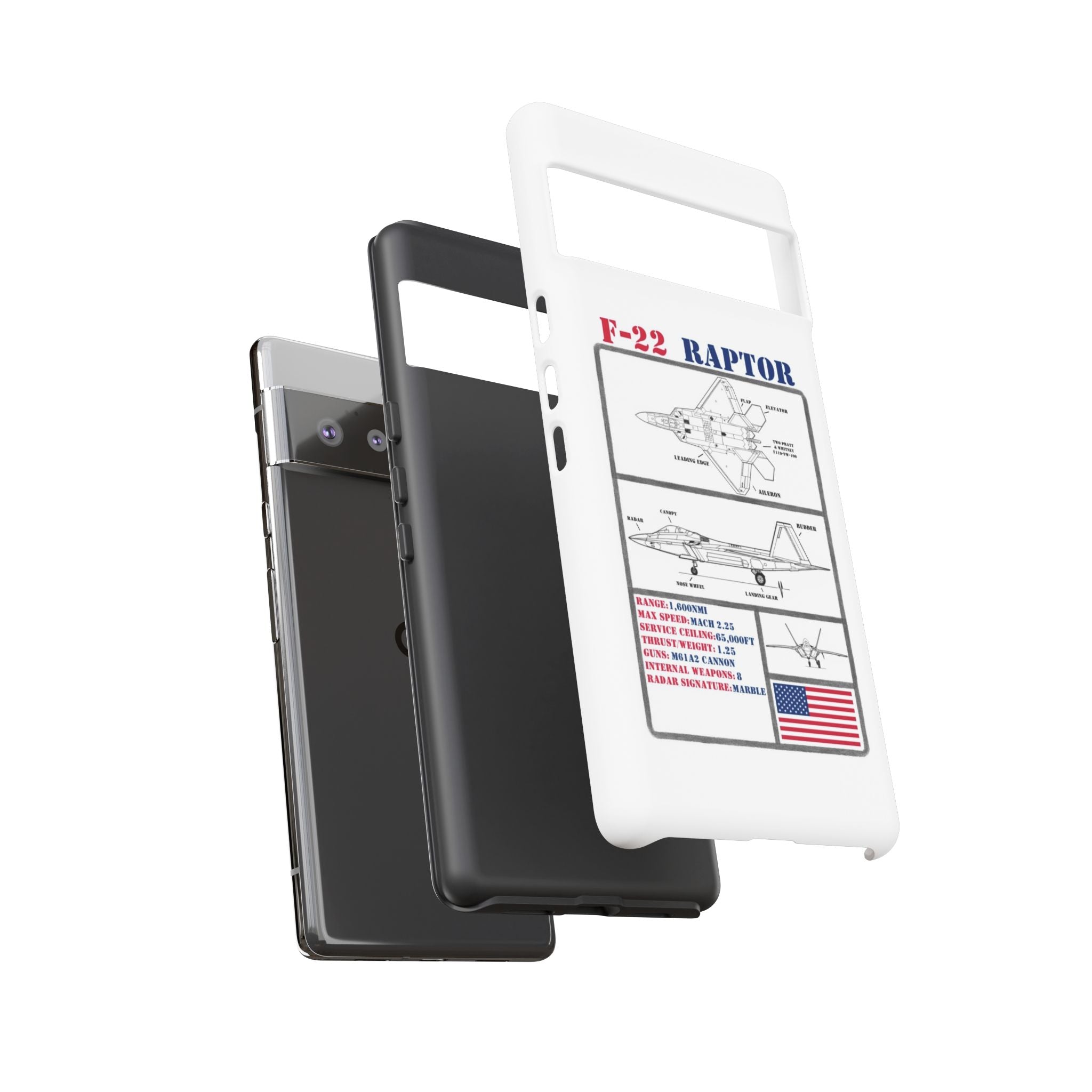 F-22 Raptor Schematic edition phone case (USAF Colour-Way)