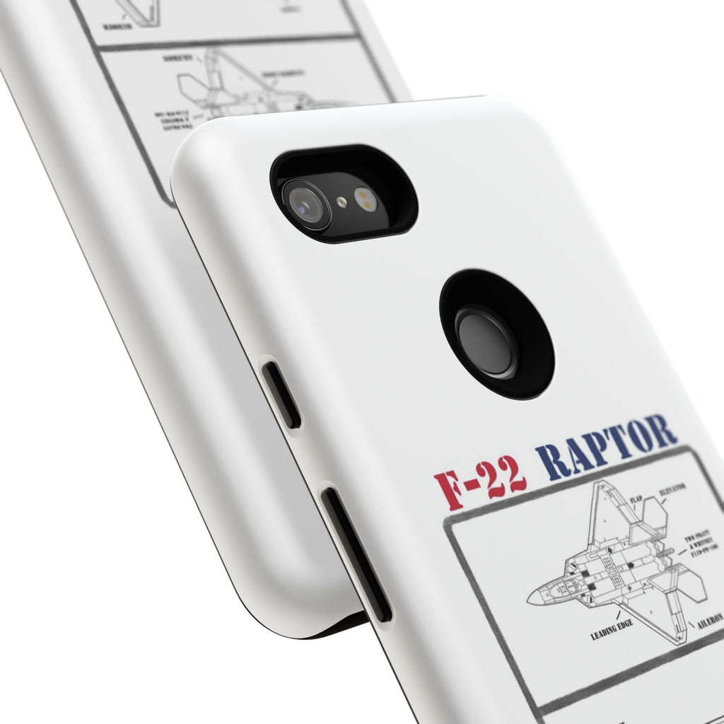 F-22 Raptor Schematic edition phone case (USAF Colour-Way)