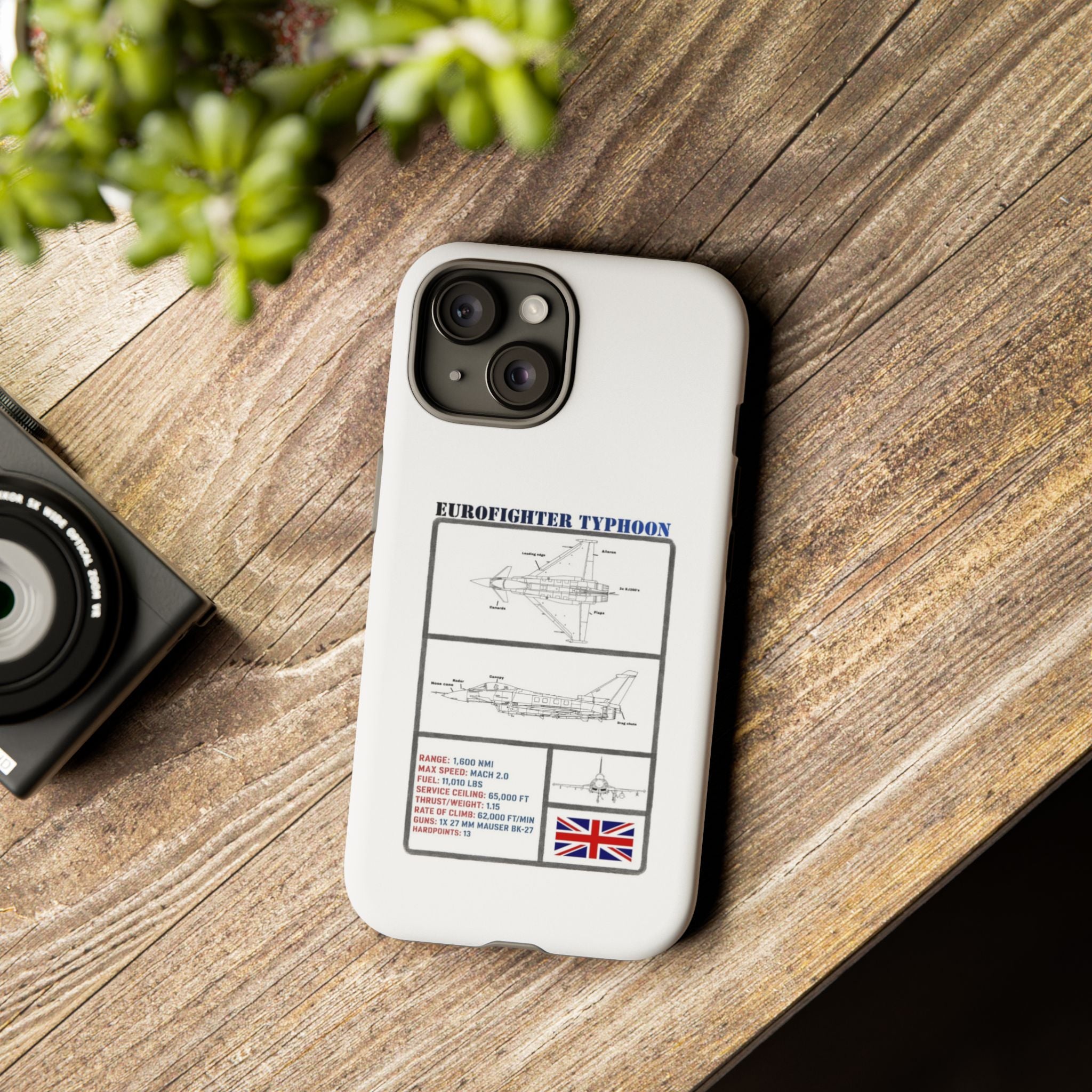 Eurofighter typhoon Schematic edition phone case (RAF Colour-Way)