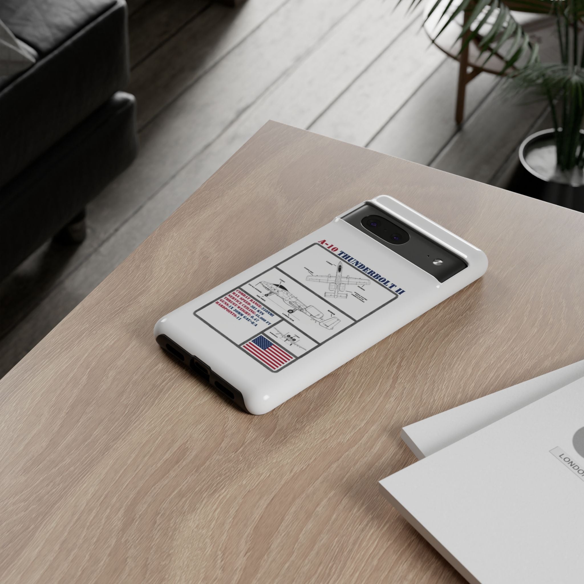 A-10 Thunderbolt Schematic edition phone case (USAF Colour-Way)