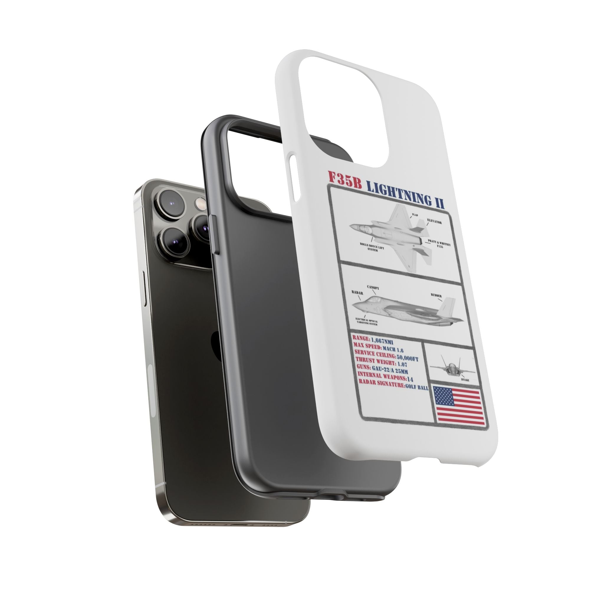 F-35 Lightning II Schematic edition phone case (USAF Colour-Way)