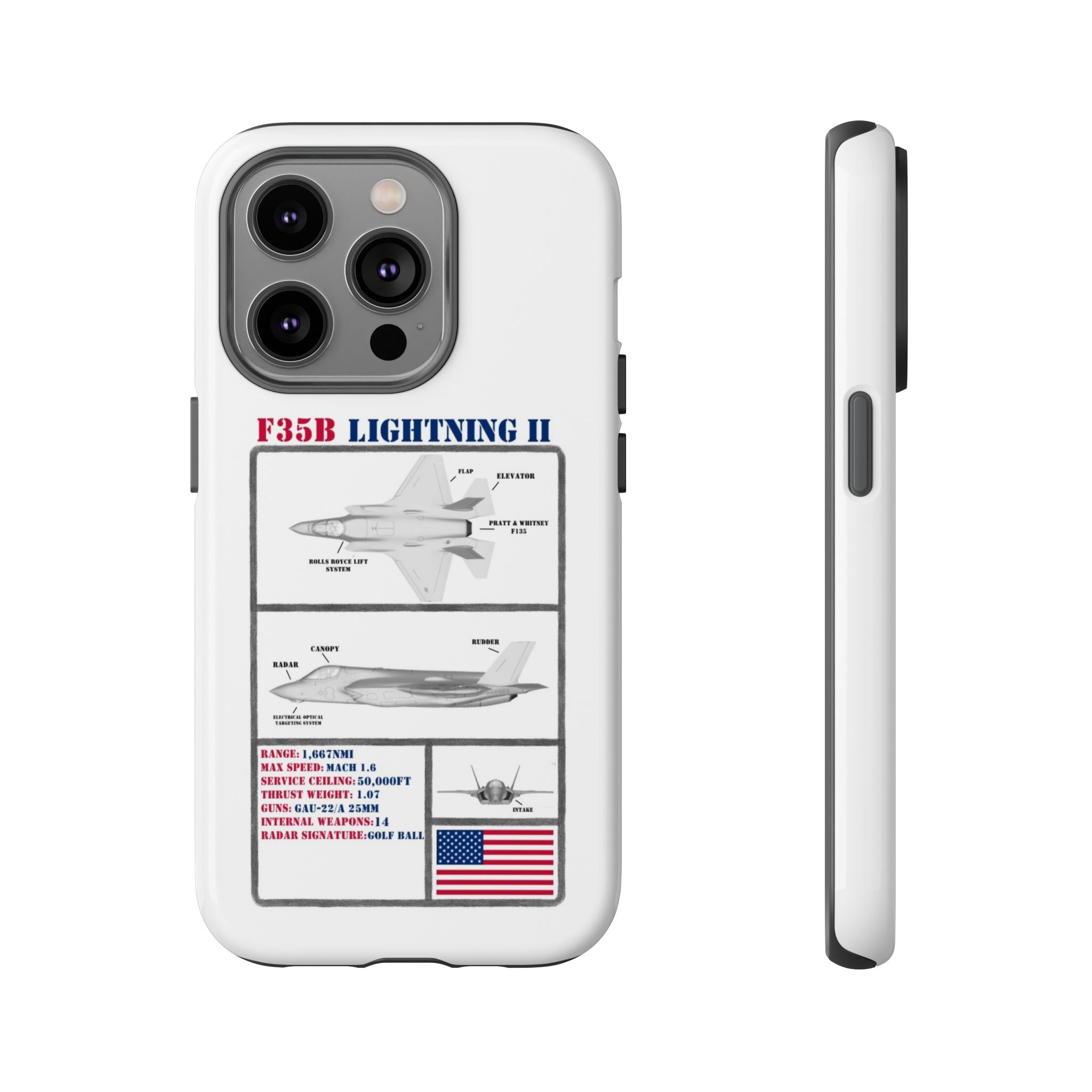 F-35 Lightning II Schematic edition phone case (USAF Colour-Way)
