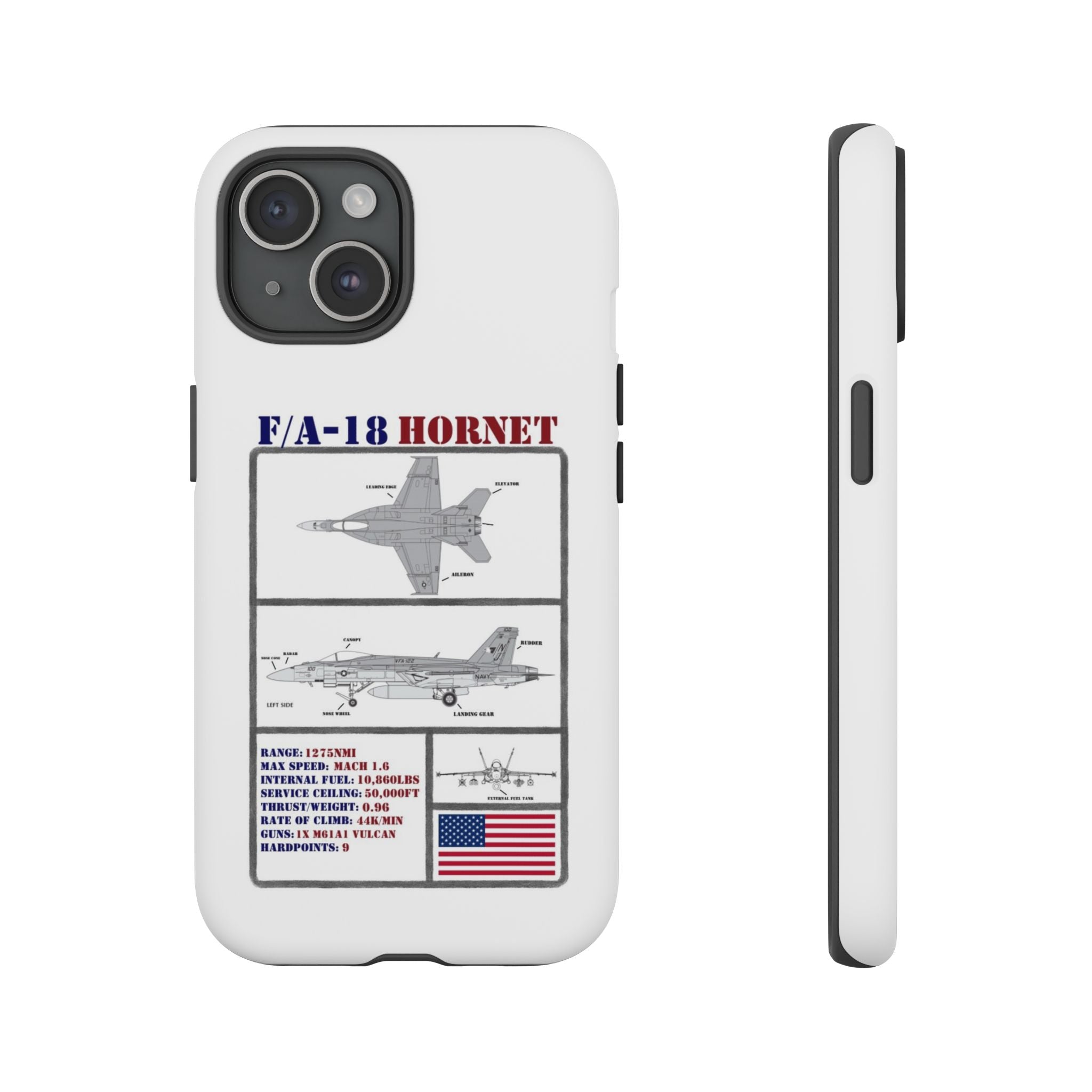 F/A-18 Hornet Schematic edition phone case (USAF Colour-Way)