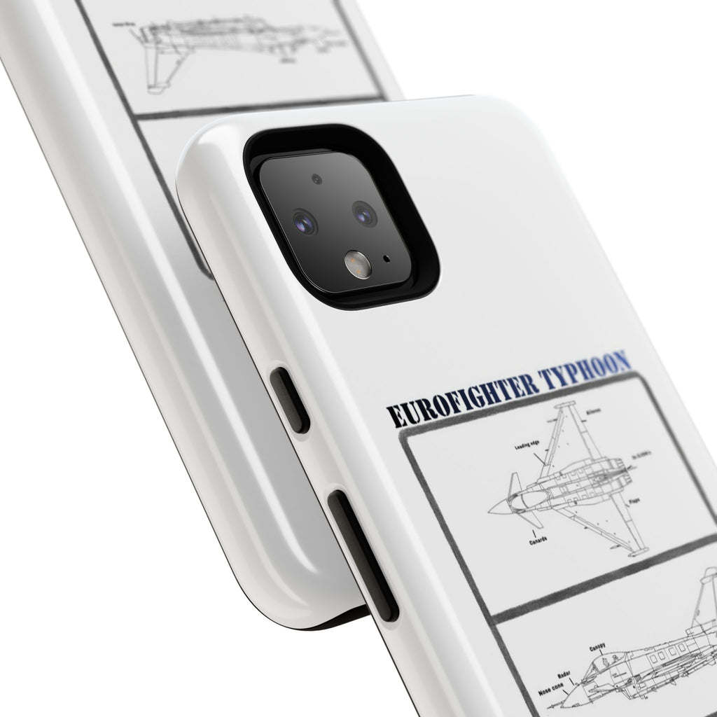 Eurofighter typhoon Schematic edition phone case (RAF Colour-Way)