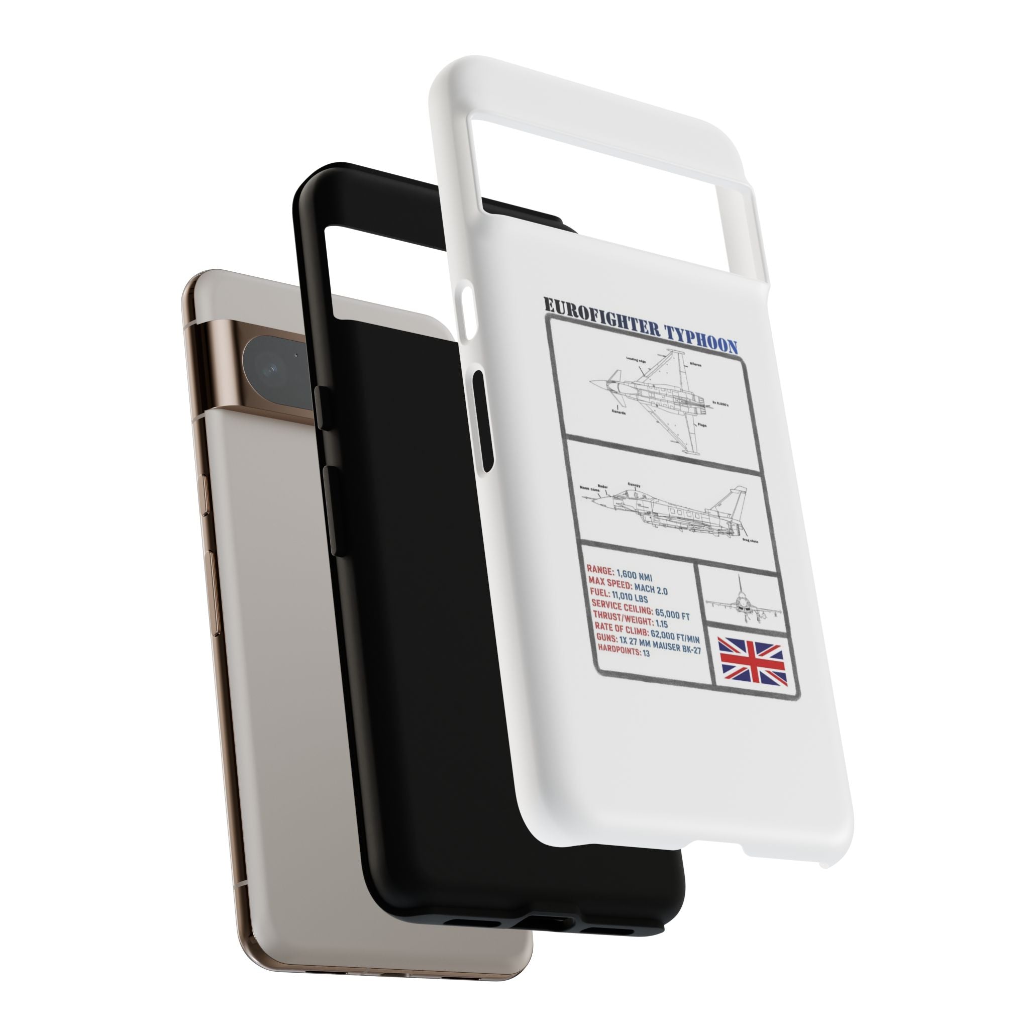 Eurofighter typhoon Schematic edition phone case (RAF Colour-Way)