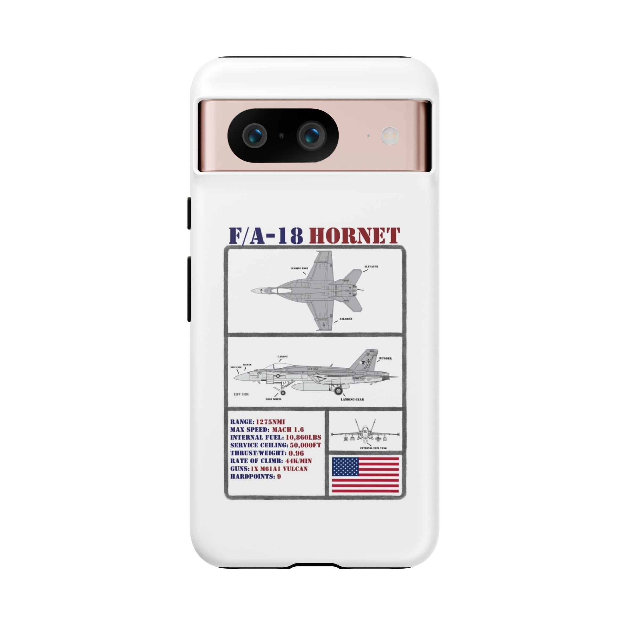 F/A-18 Hornet Schematic edition phone case (USAF Colour-Way)