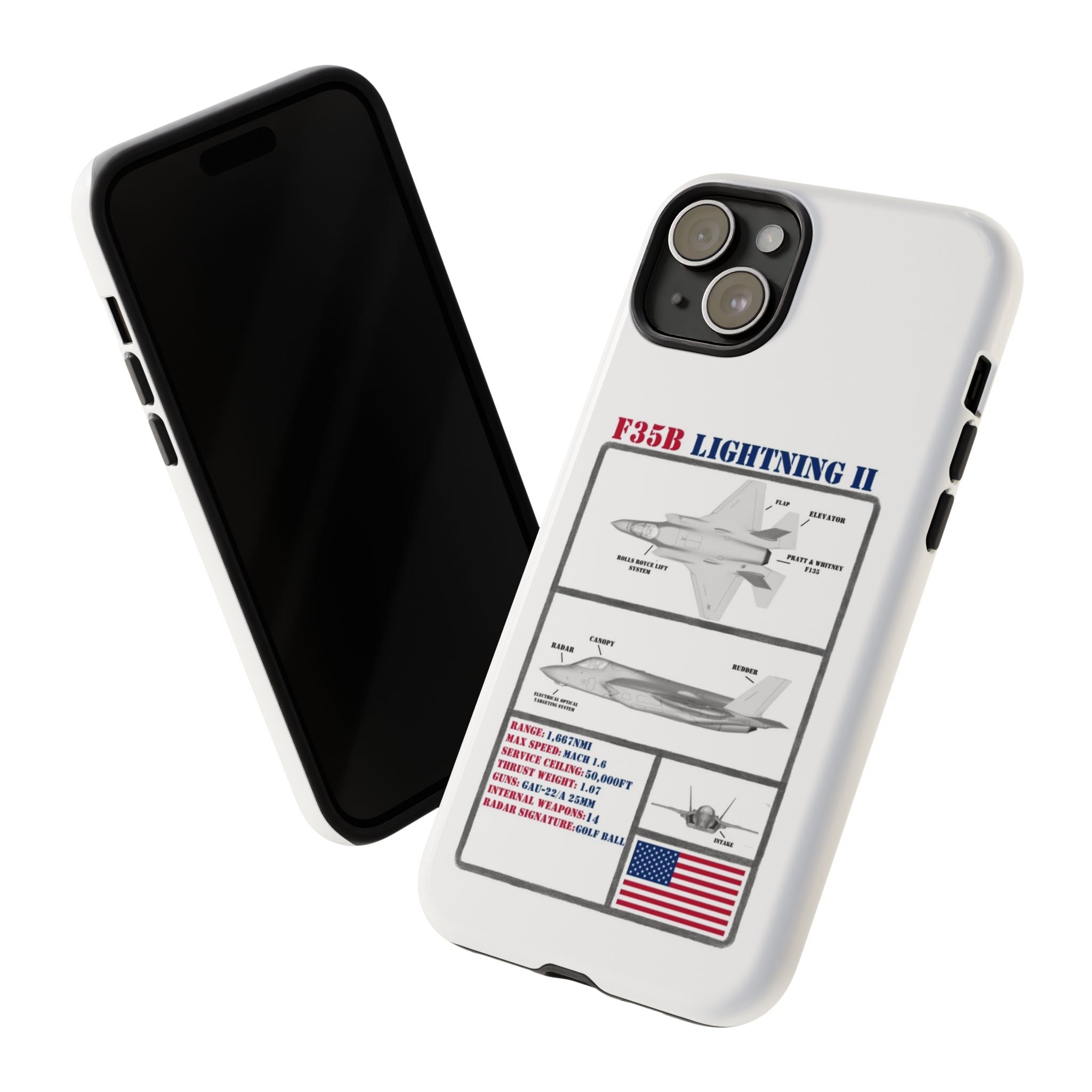 F-35 Lightning II Schematic edition phone case (USAF Colour-Way)