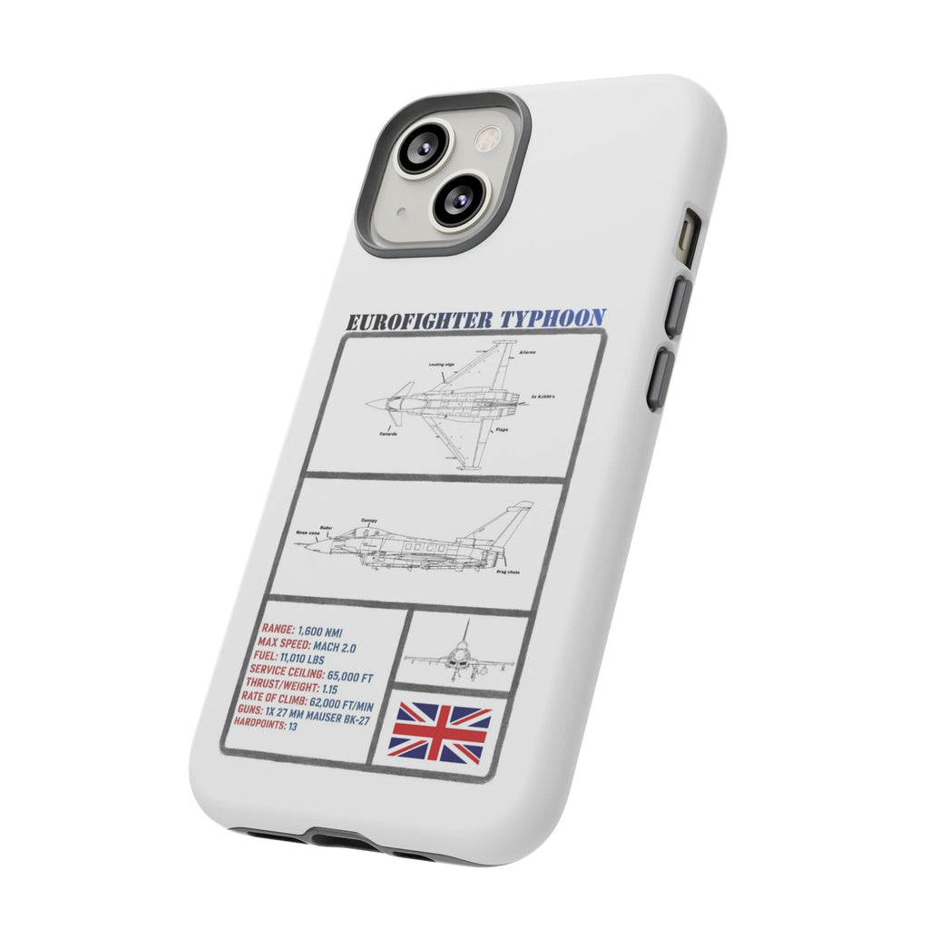 Eurofighter typhoon Schematic edition phone case (RAF Colour-Way)