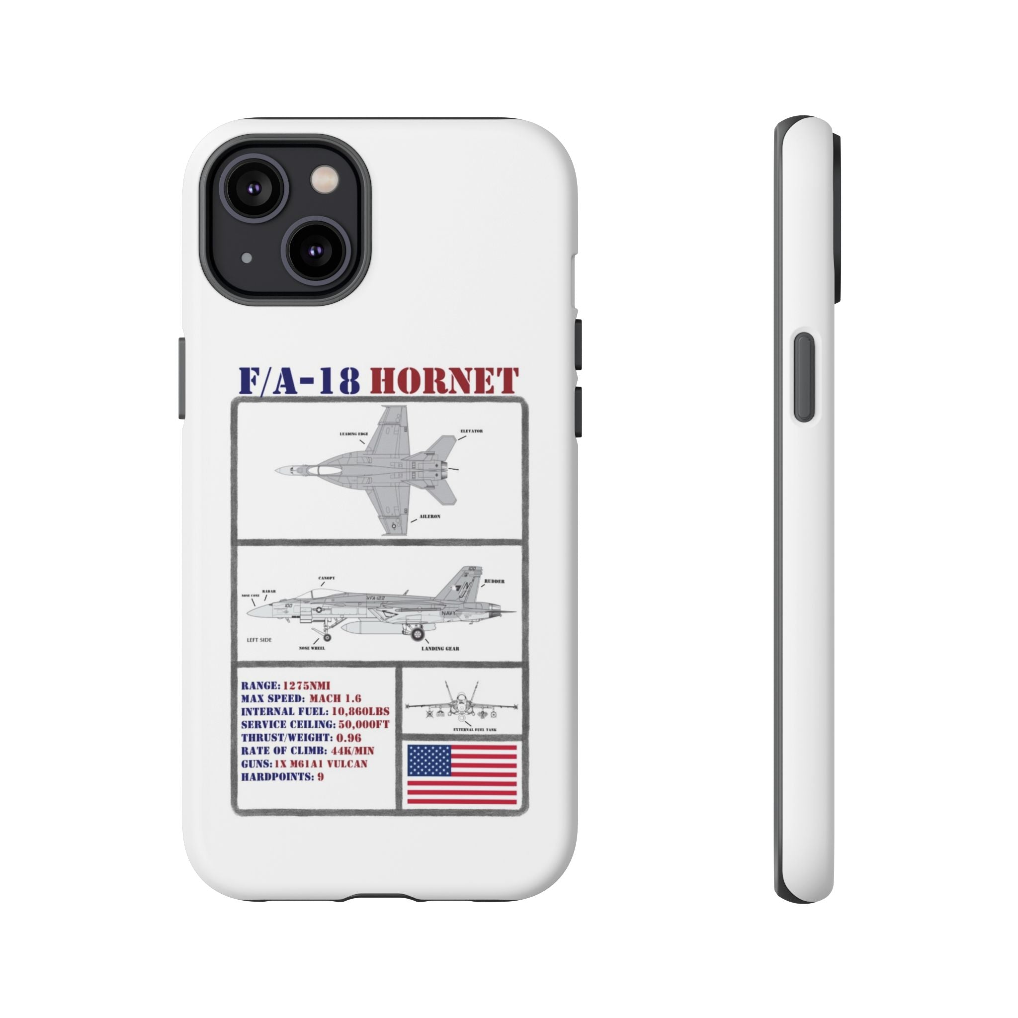 F/A-18 Hornet Schematic edition phone case (USAF Colour-Way)