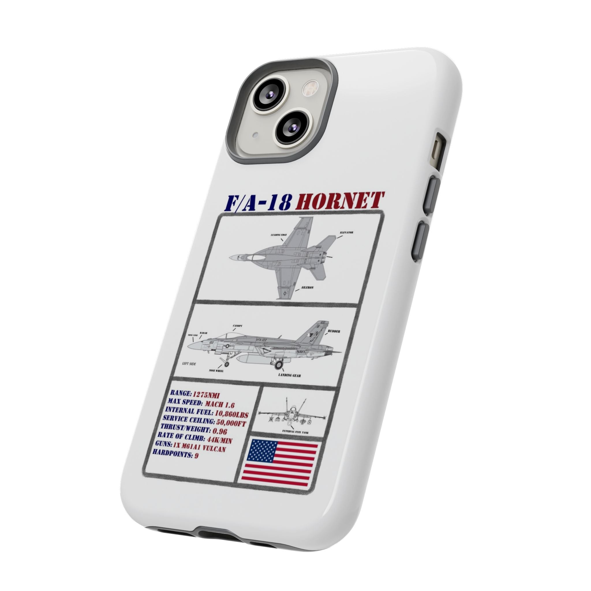 F/A-18 Hornet Schematic edition phone case (USAF Colour-Way)