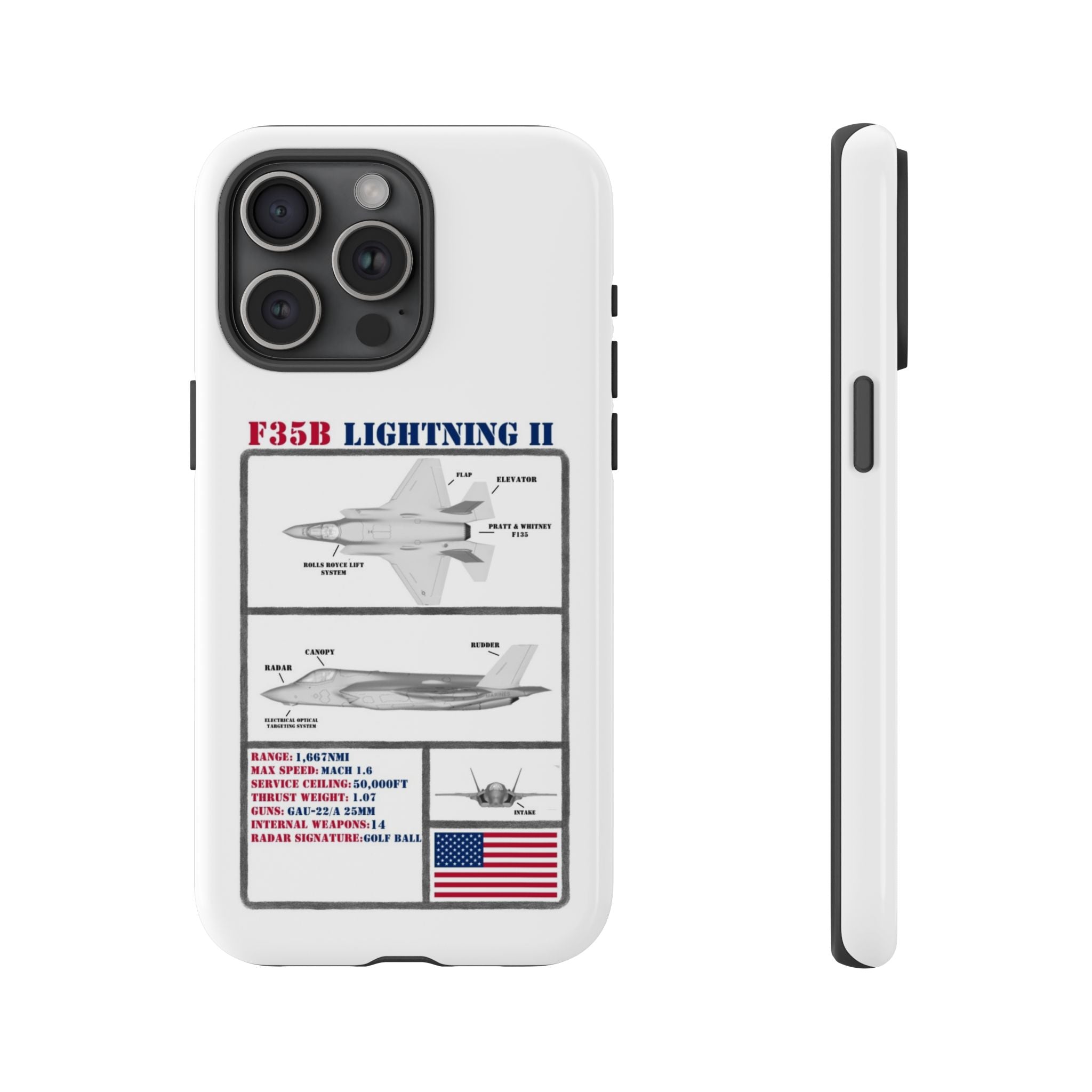 F-35 Lightning II Schematic edition phone case (USAF Colour-Way)