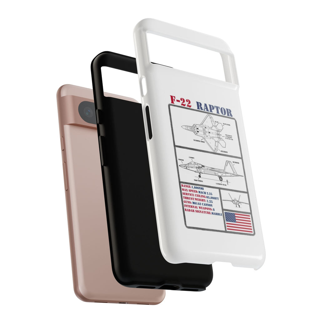 F-22 Raptor Schematic edition phone case (USAF Colour-Way)